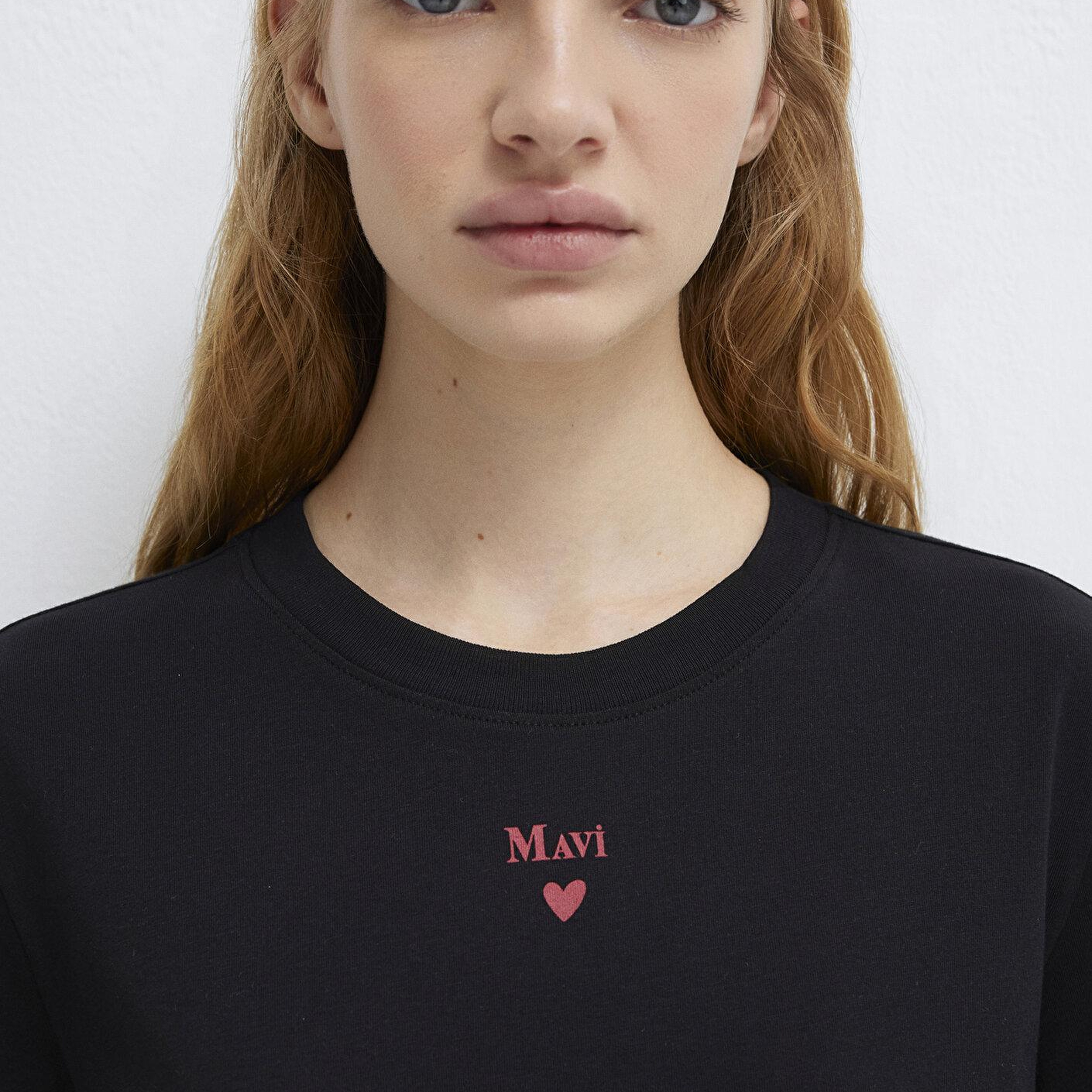 Mavi Mavi Logo Baskılı Siyah Tişört Semi Slim Fit / Yarı Dar Kesim 1601185-900