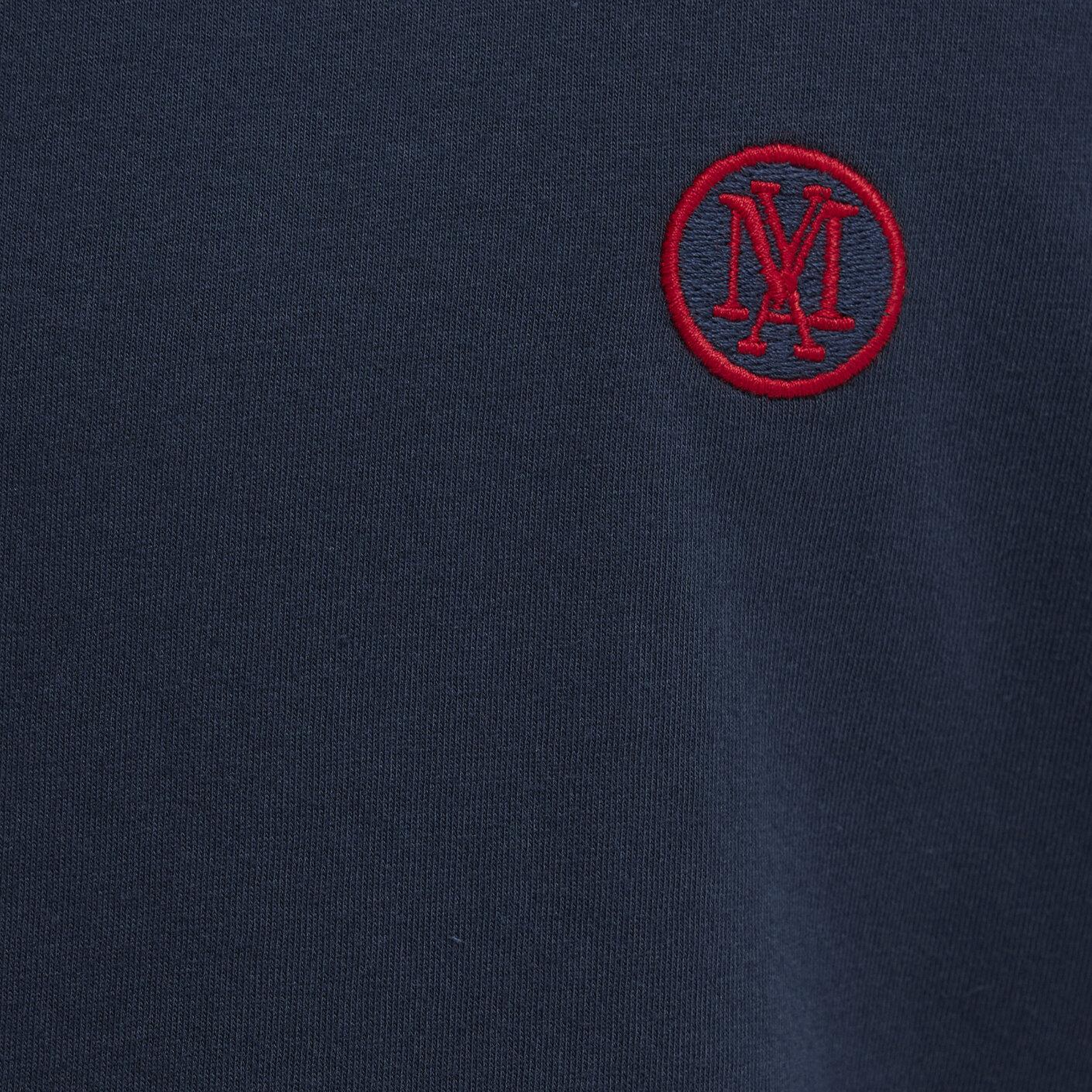 Mavi Mavi Logo İşlemeli Lacivert Basic Tişört Loose Fit / Bol Rahat Kesim 067074-33207