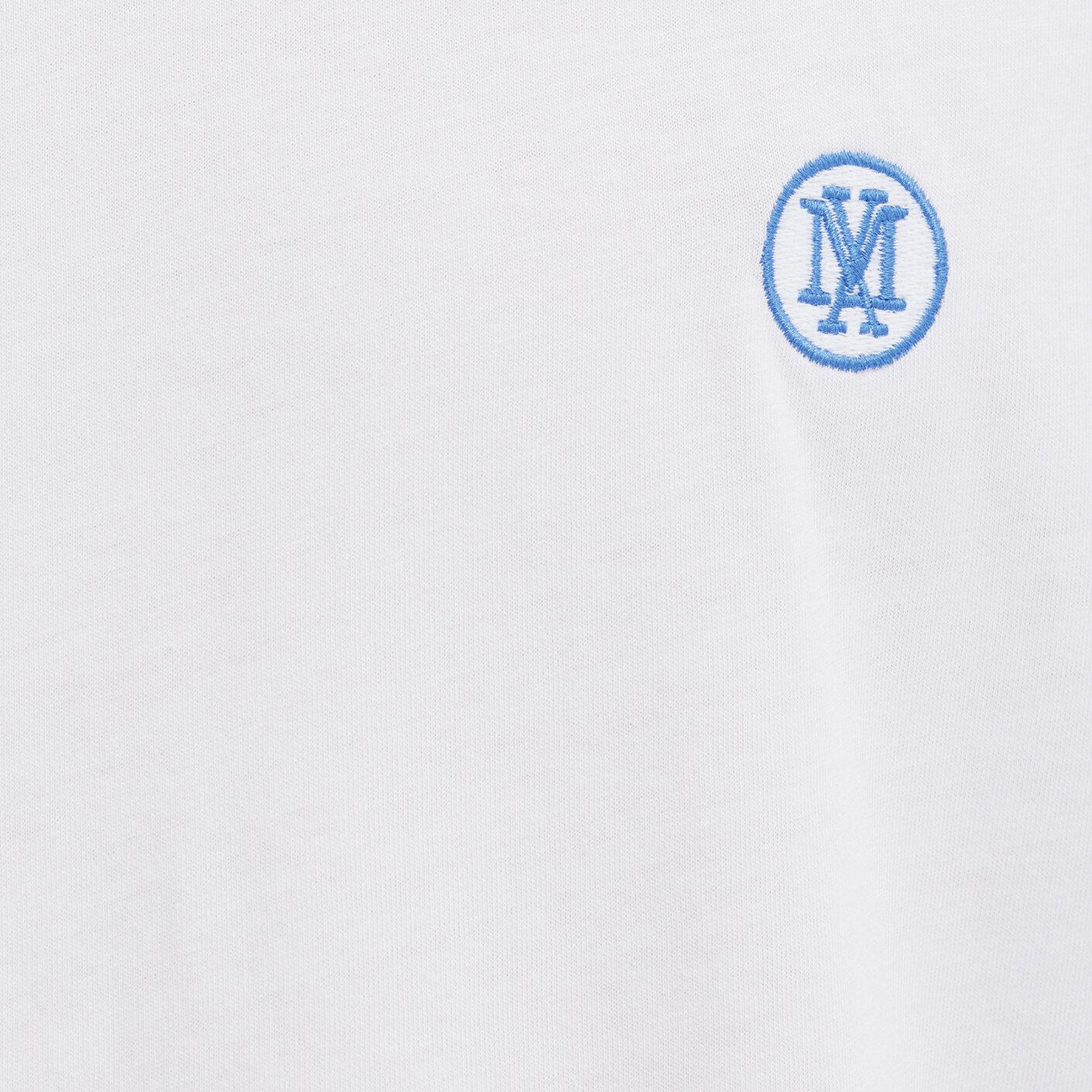 Mavi Mavi Logo İşlemeli Beyaz Basic Tişört Loose Fit / Bol Rahat Kesim 067074-620