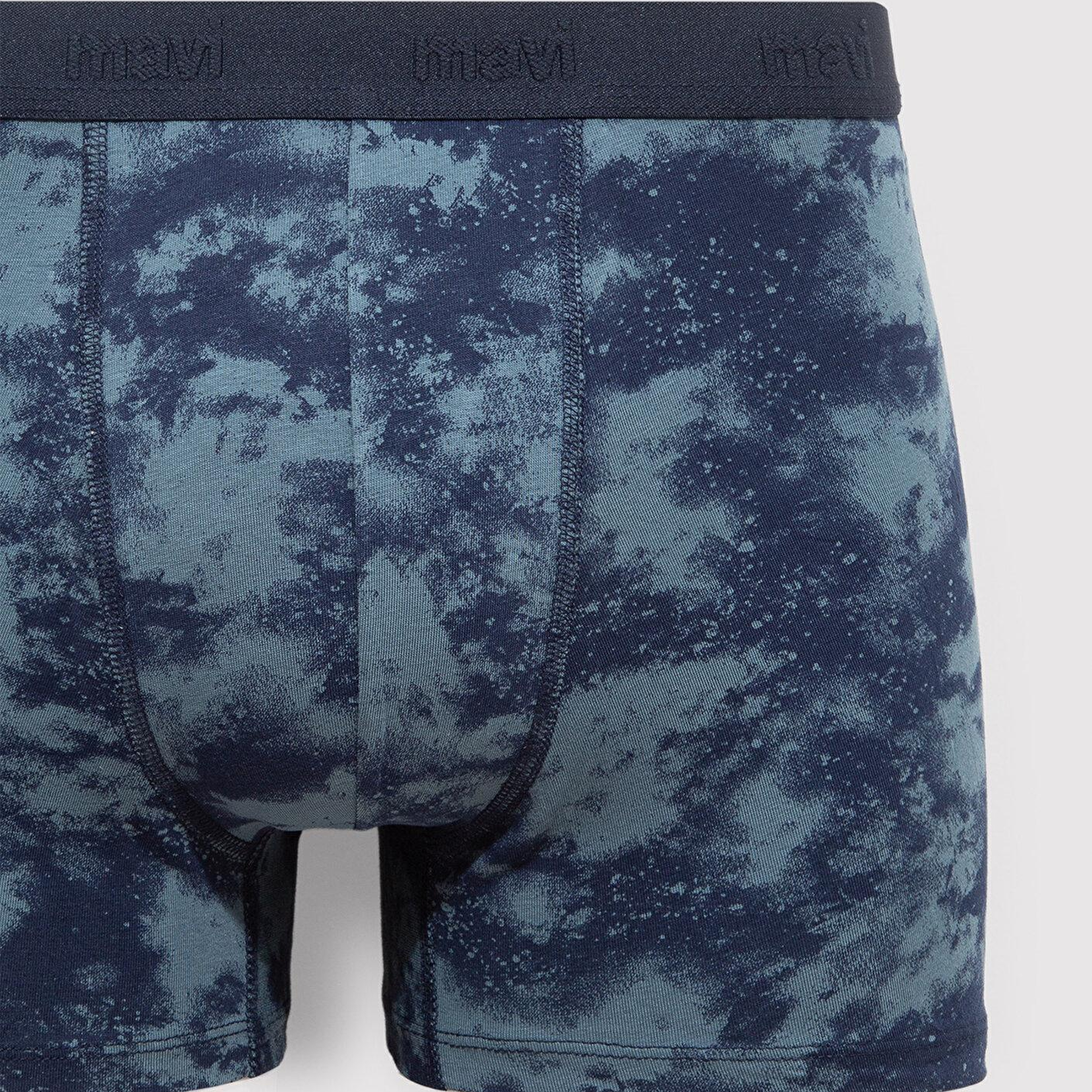 Mavi Batik Desenli Lacivert Boxer 092664-34340
