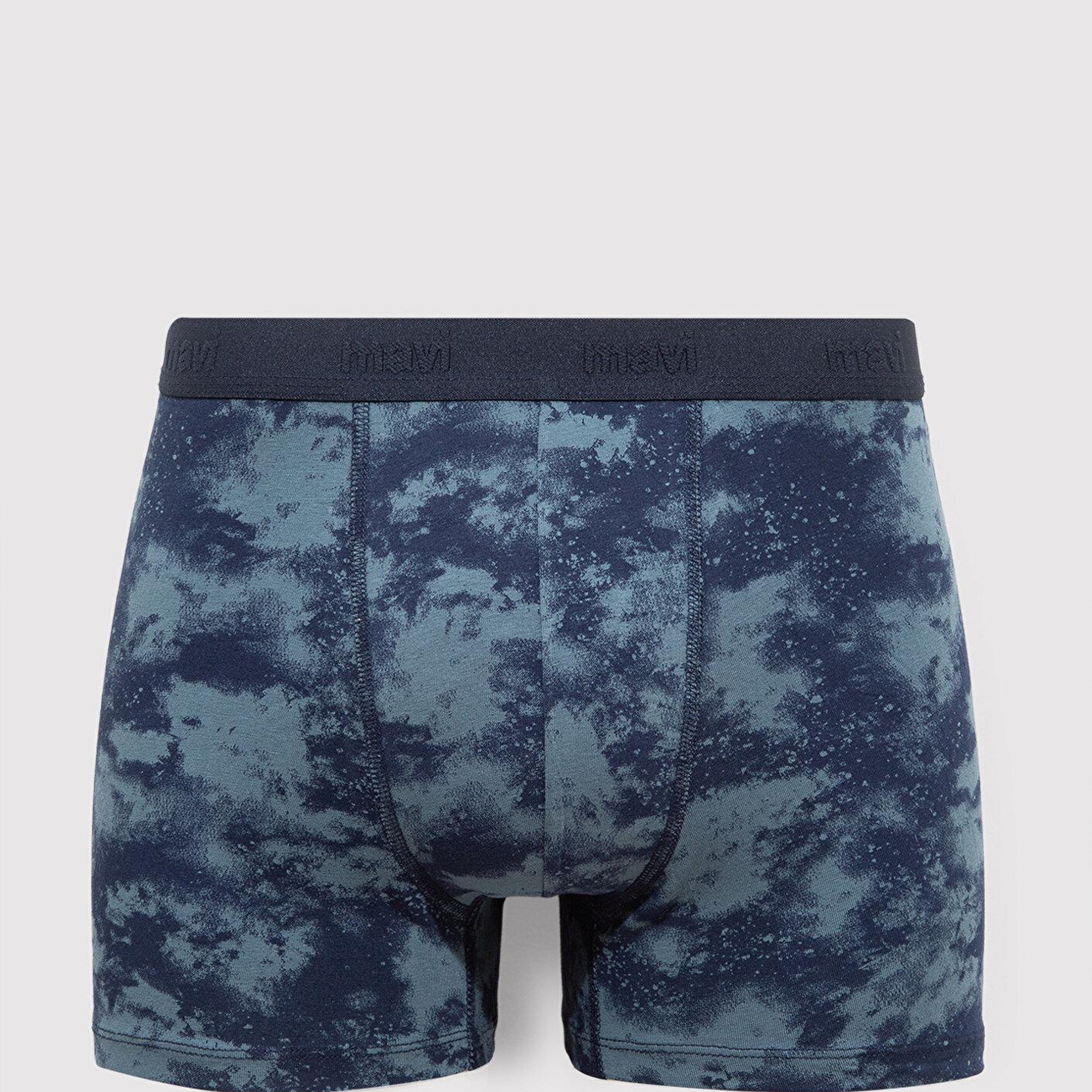 Mavi Batik Desenli Lacivert Boxer 092664-34340