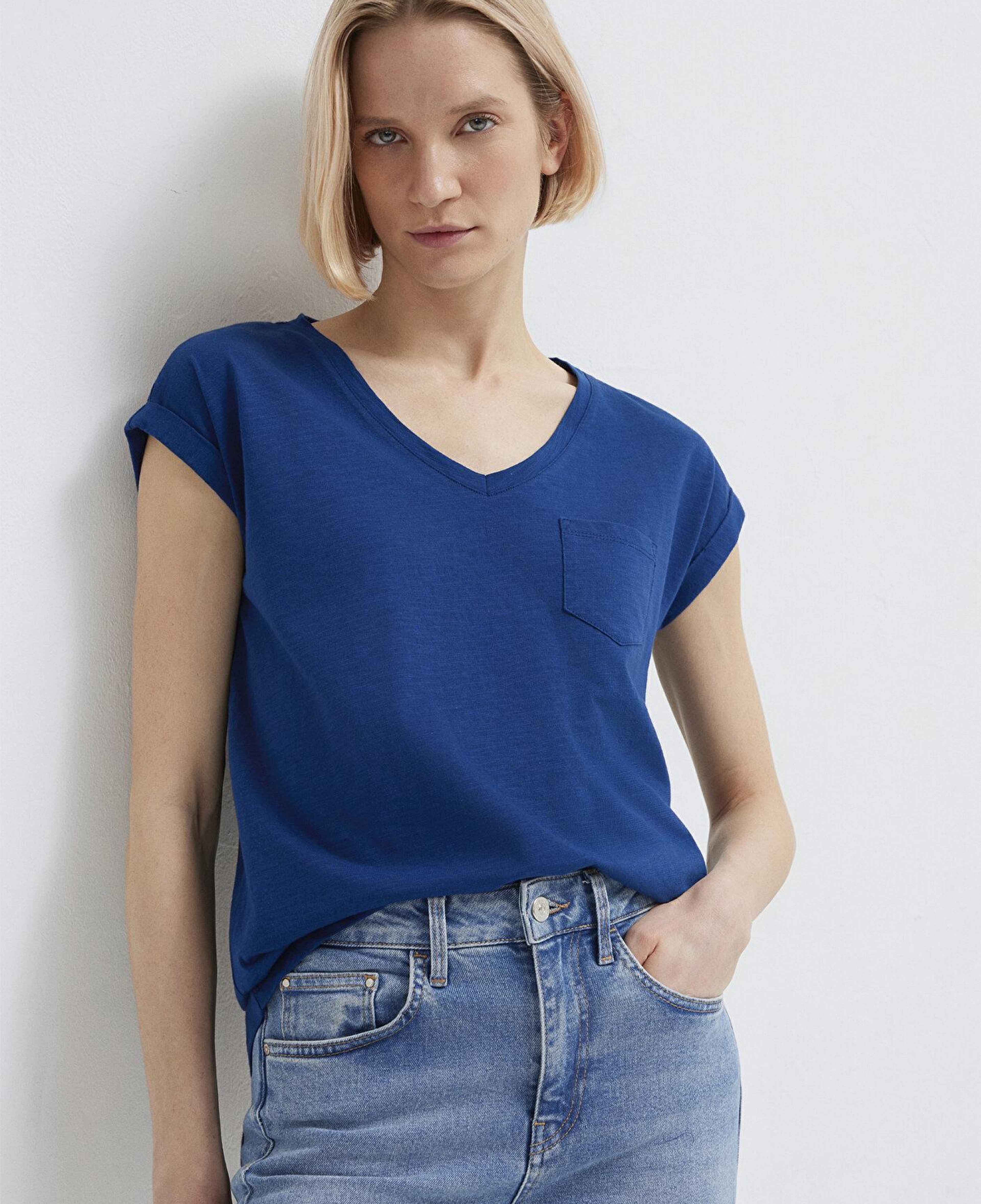 Mavi Lacivert Basic Tişört Loose Fit / Bol Rahat Kesim 1600961-30808