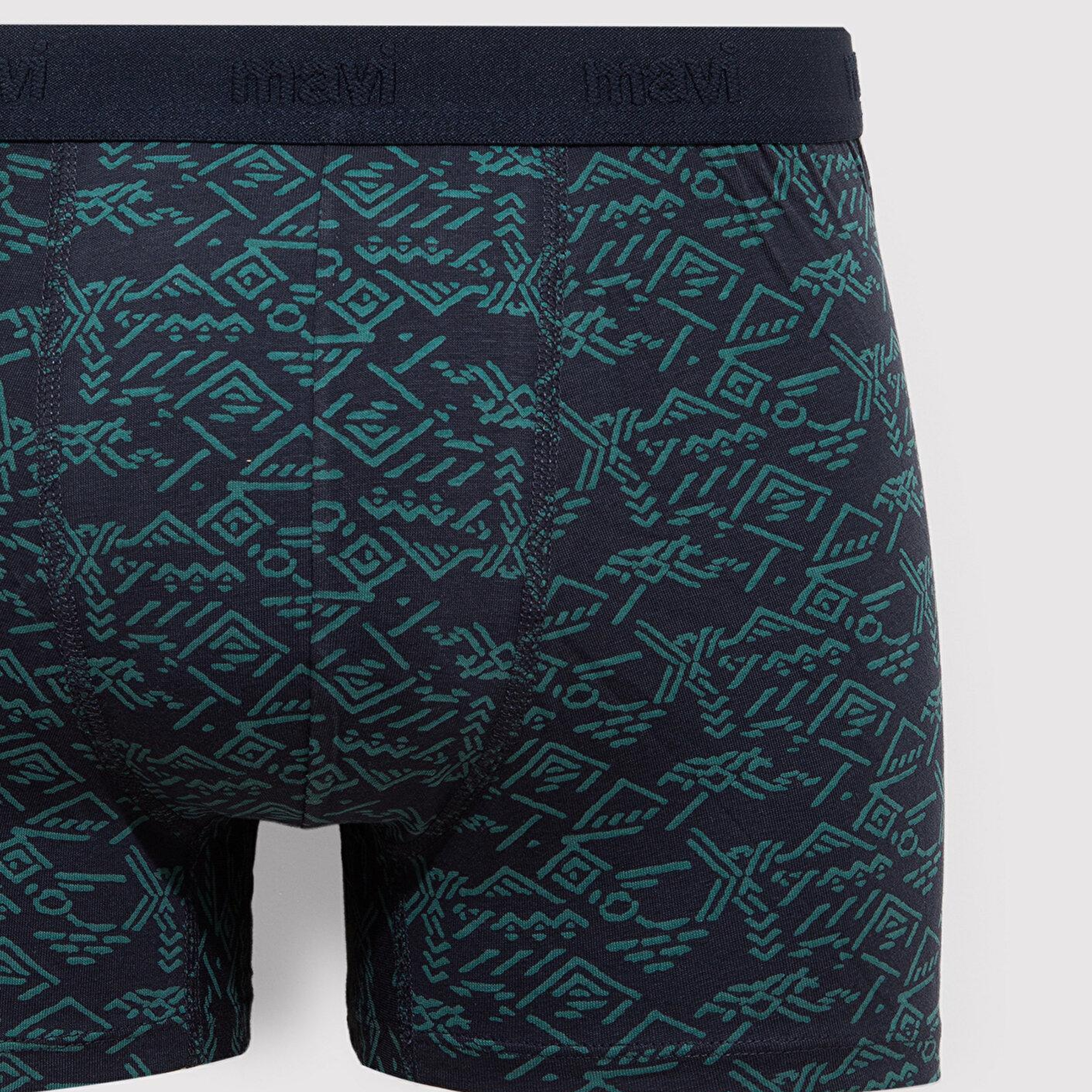 Mavi Baskılı Lacivert Boxer 092459-33648