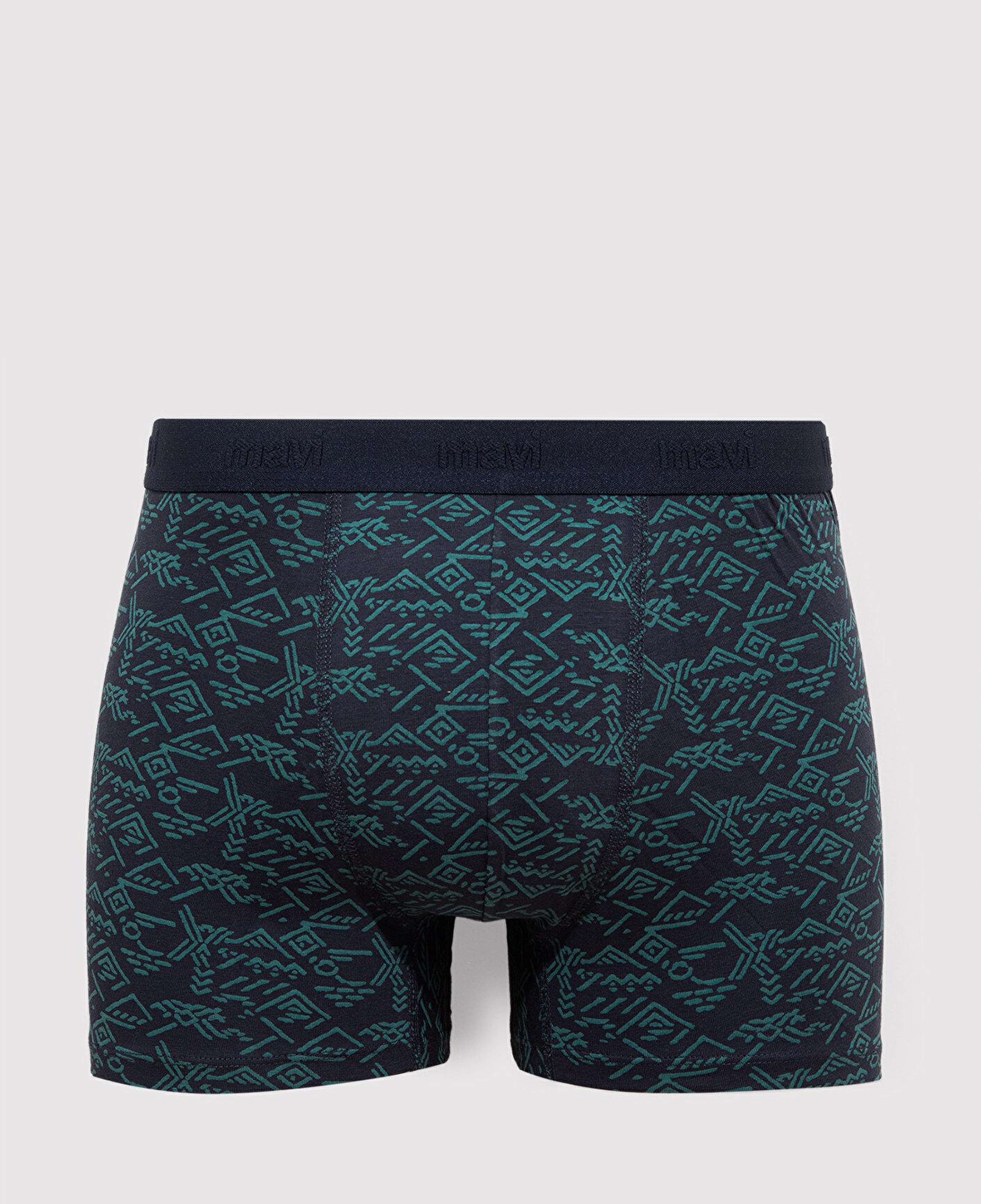Mavi Baskılı Lacivert Boxer 092459-33648
