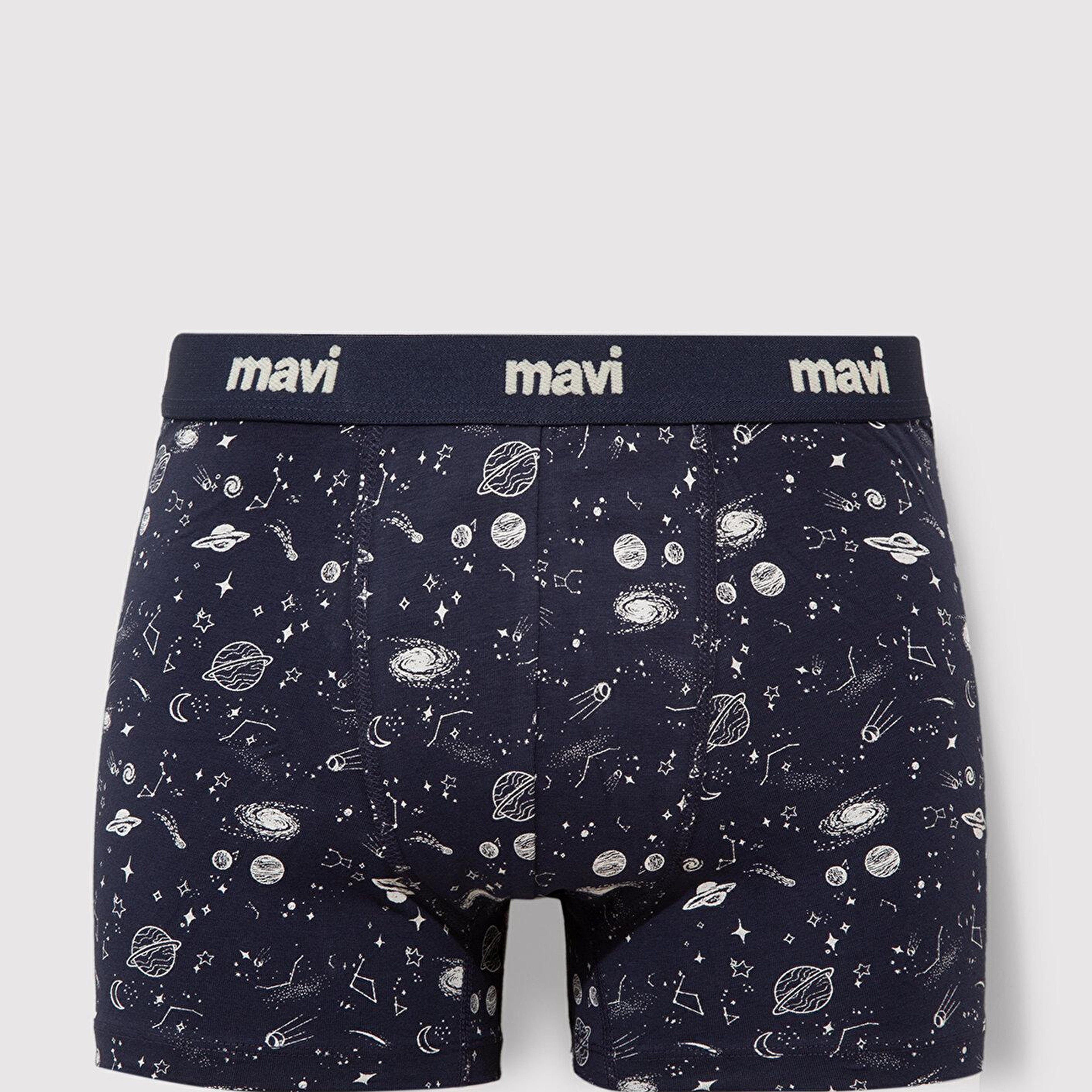 Mavi Gezegen Baskılı Lacivert Boxer 092456-33648