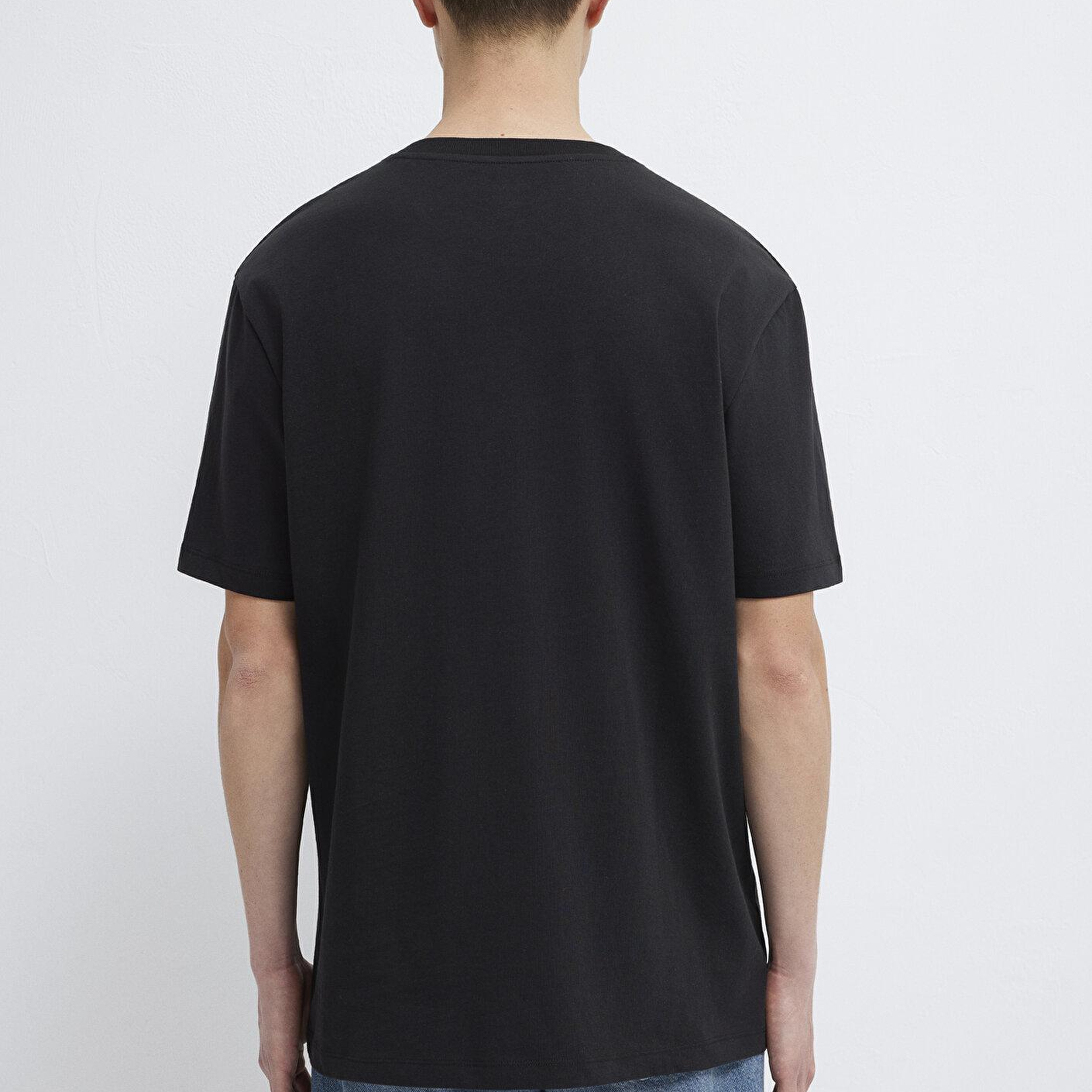 Mavi Siyah Basic Tişört Loose Fit / Bol Rahat Kesim 066249-900