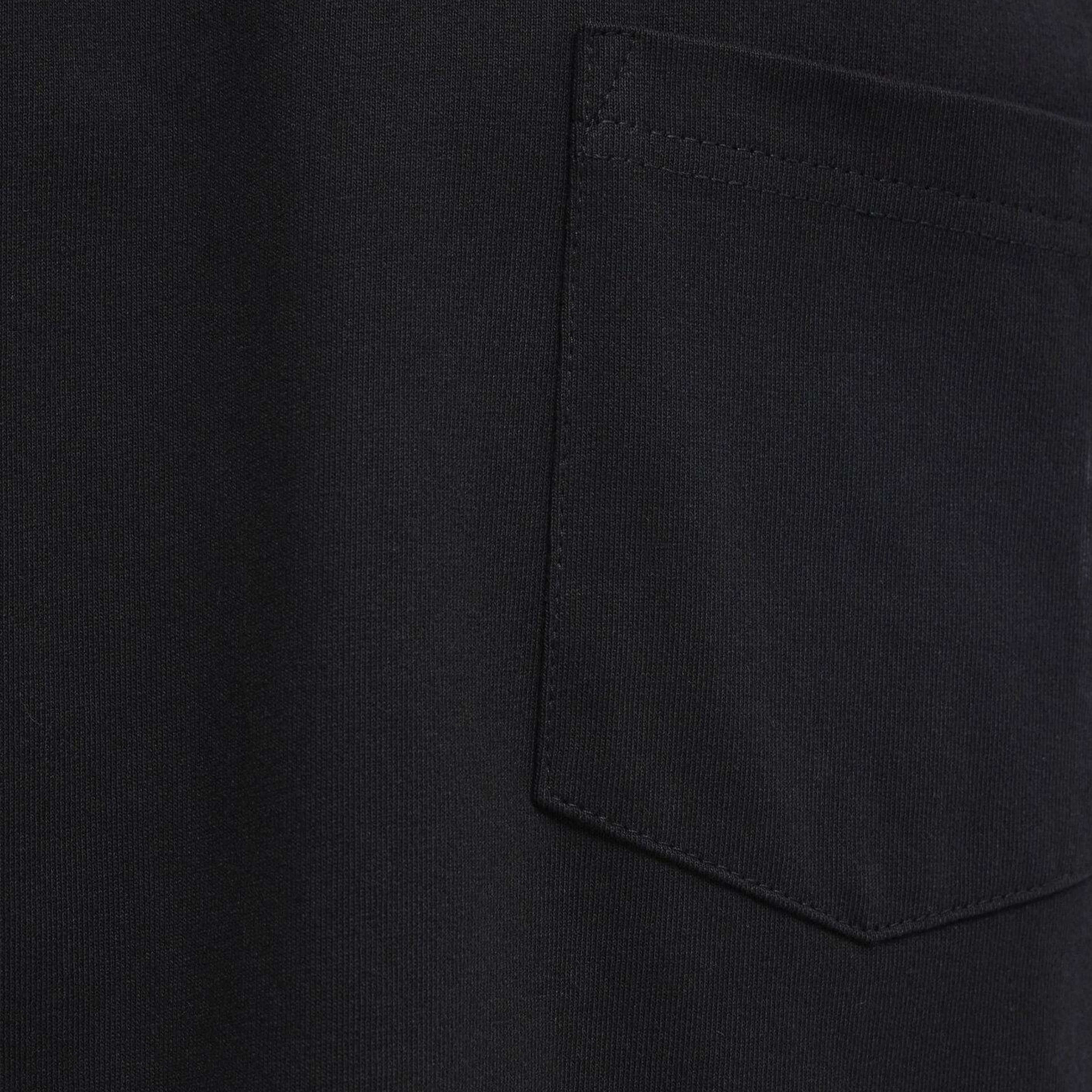 Mavi Cep Detaylı Siyah Basic Tişört Loose Fit / Bol Rahat Kesim 066248-900