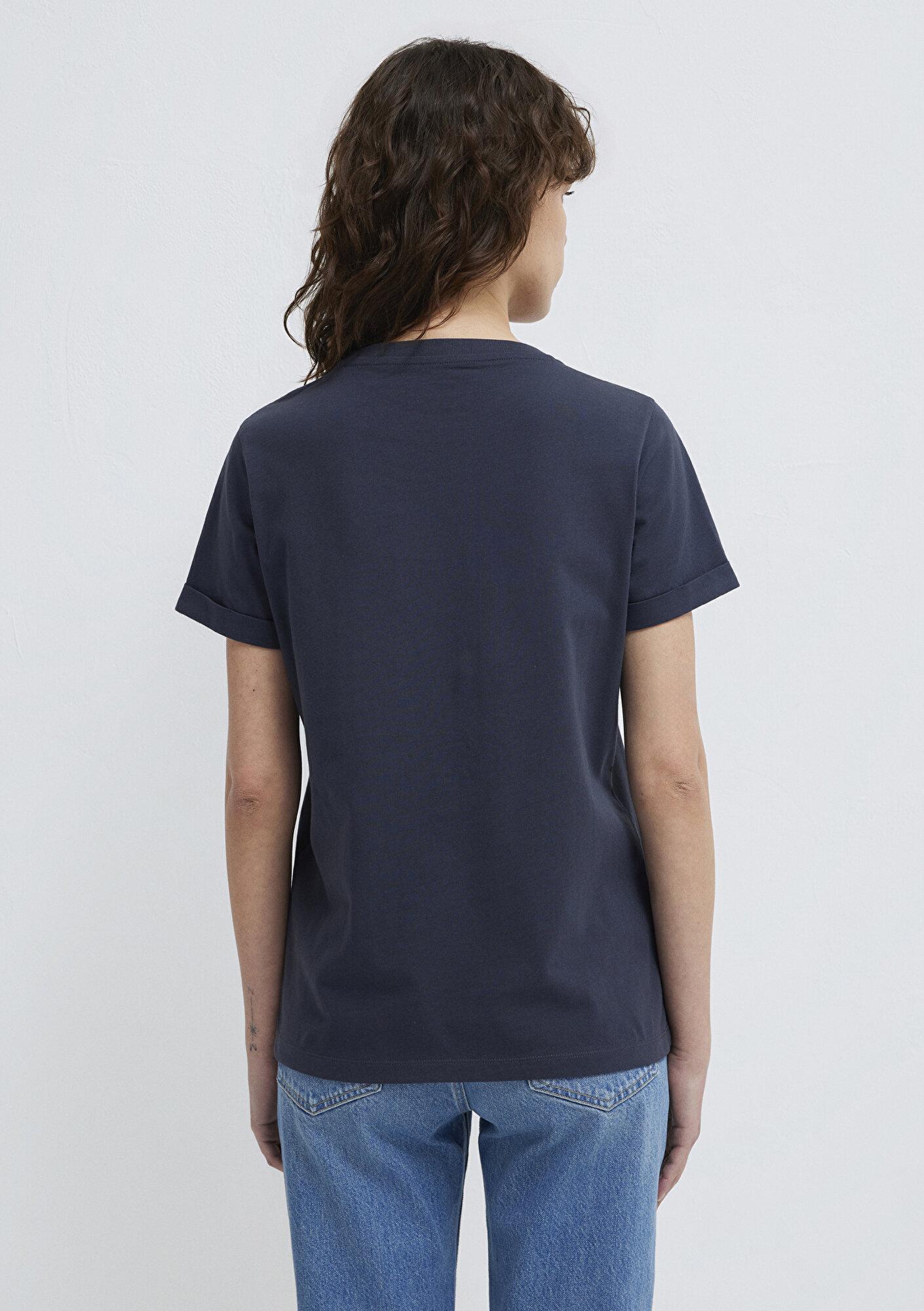 Mavi Denim Kız Baskılı Antrasit İstanbul Tişört Regular Fit / Normal Kesim 168890-29726