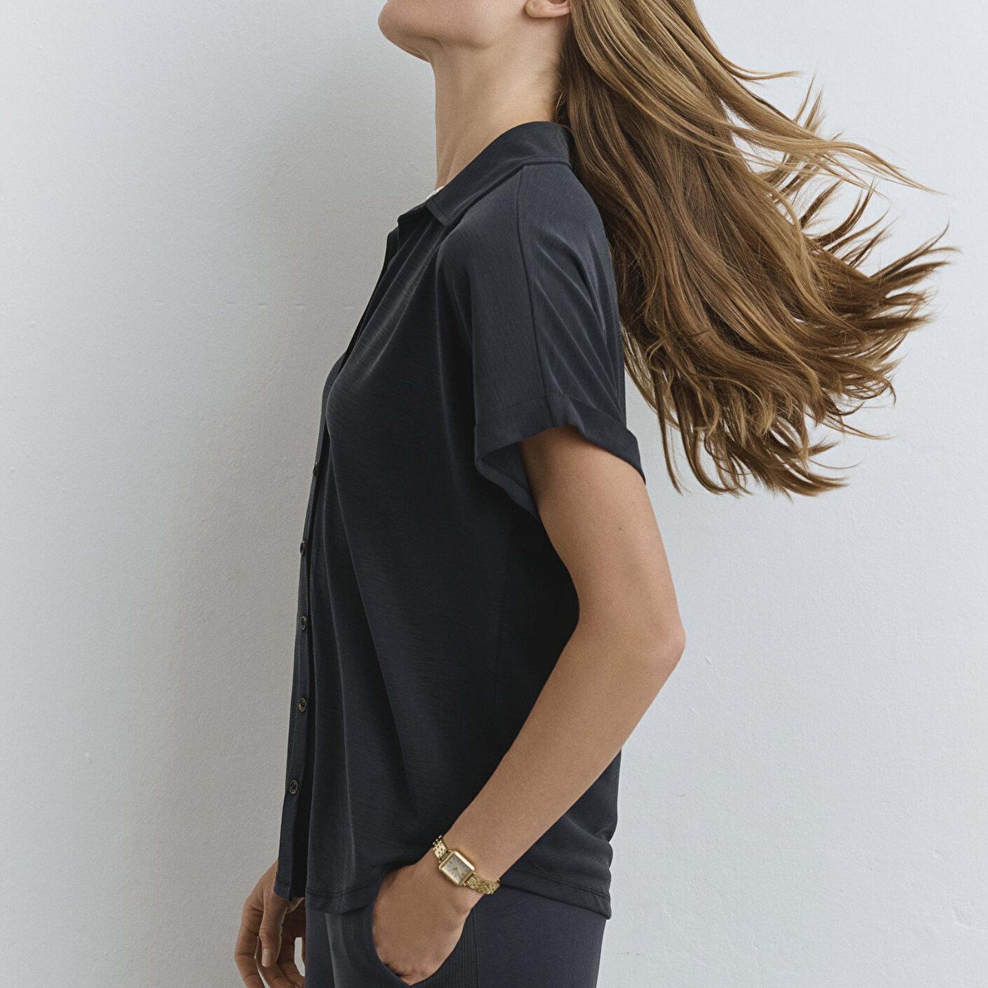Mavi Soft-Premium Antrasit (TENCEL™) Modal Karışımlı Gömlek Regular Fit / Normal Kesim 168081-900