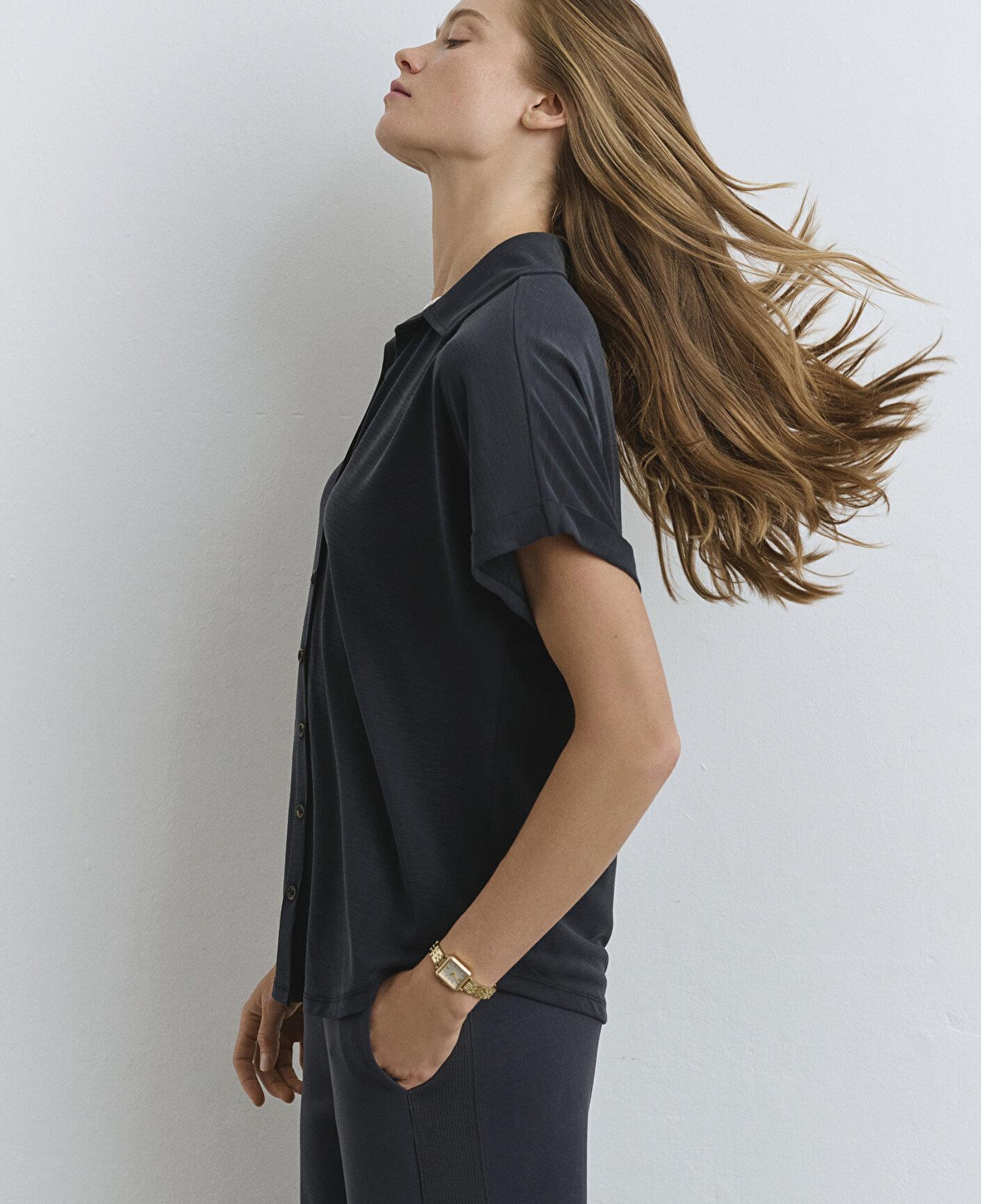 Mavi Soft-Premium Antrasit (TENCEL™) Modal Karışımlı Gömlek Regular Fit / Normal Kesim 168081-900