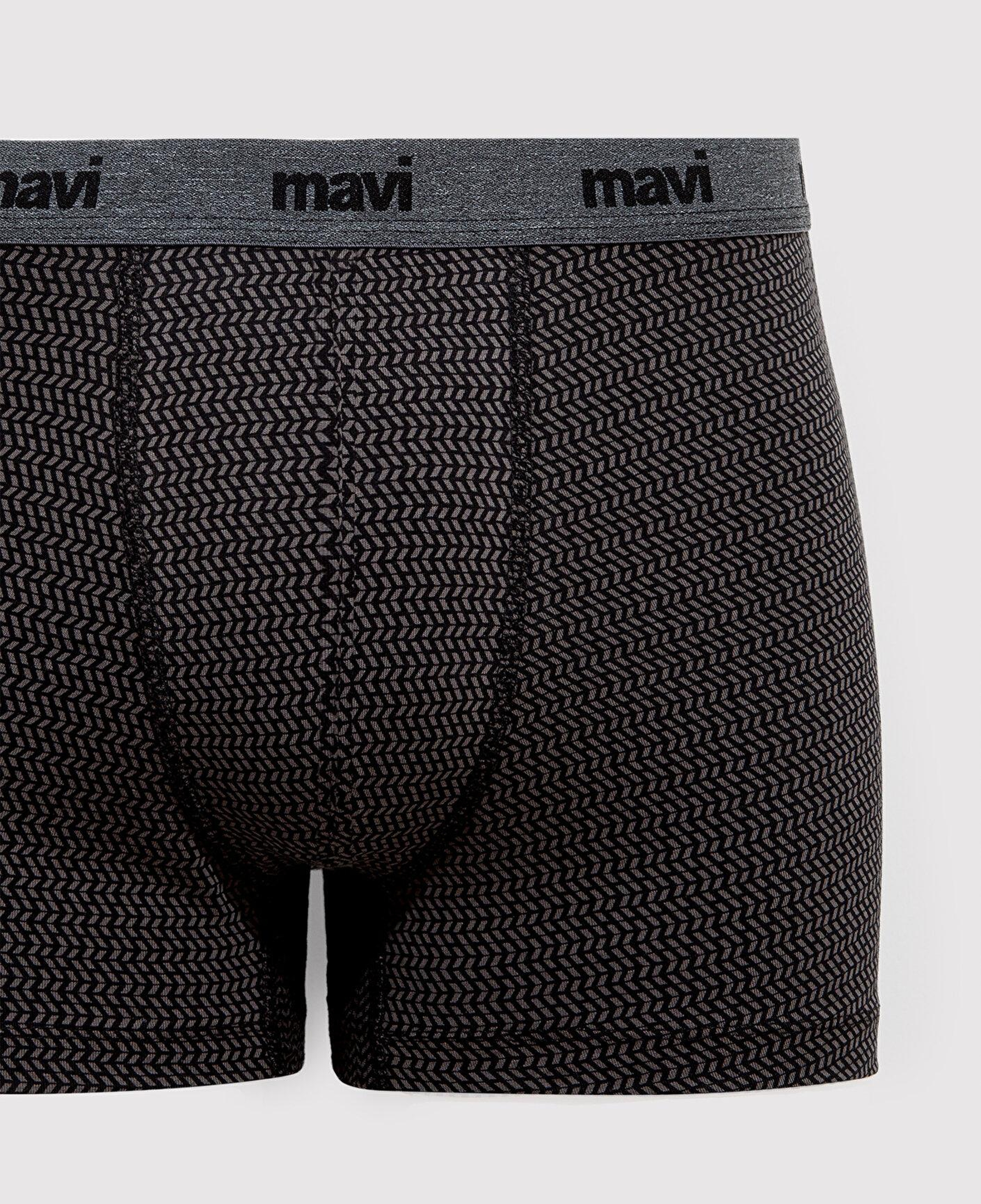 Mavi Geometrik Desenli Antrasit Boxer 092083-900