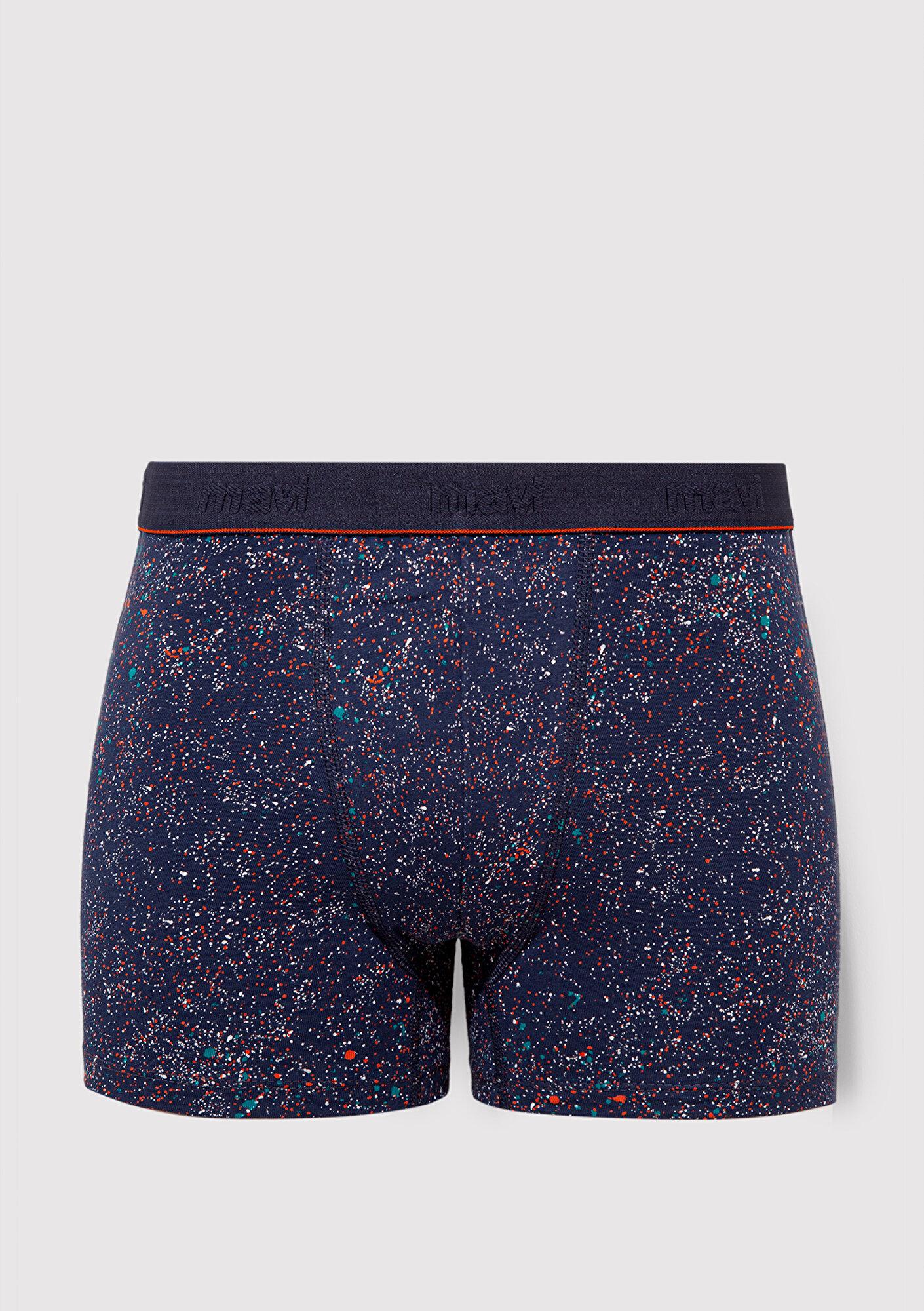 Mavi Baskılı Lacivert Boxer 091280-28417