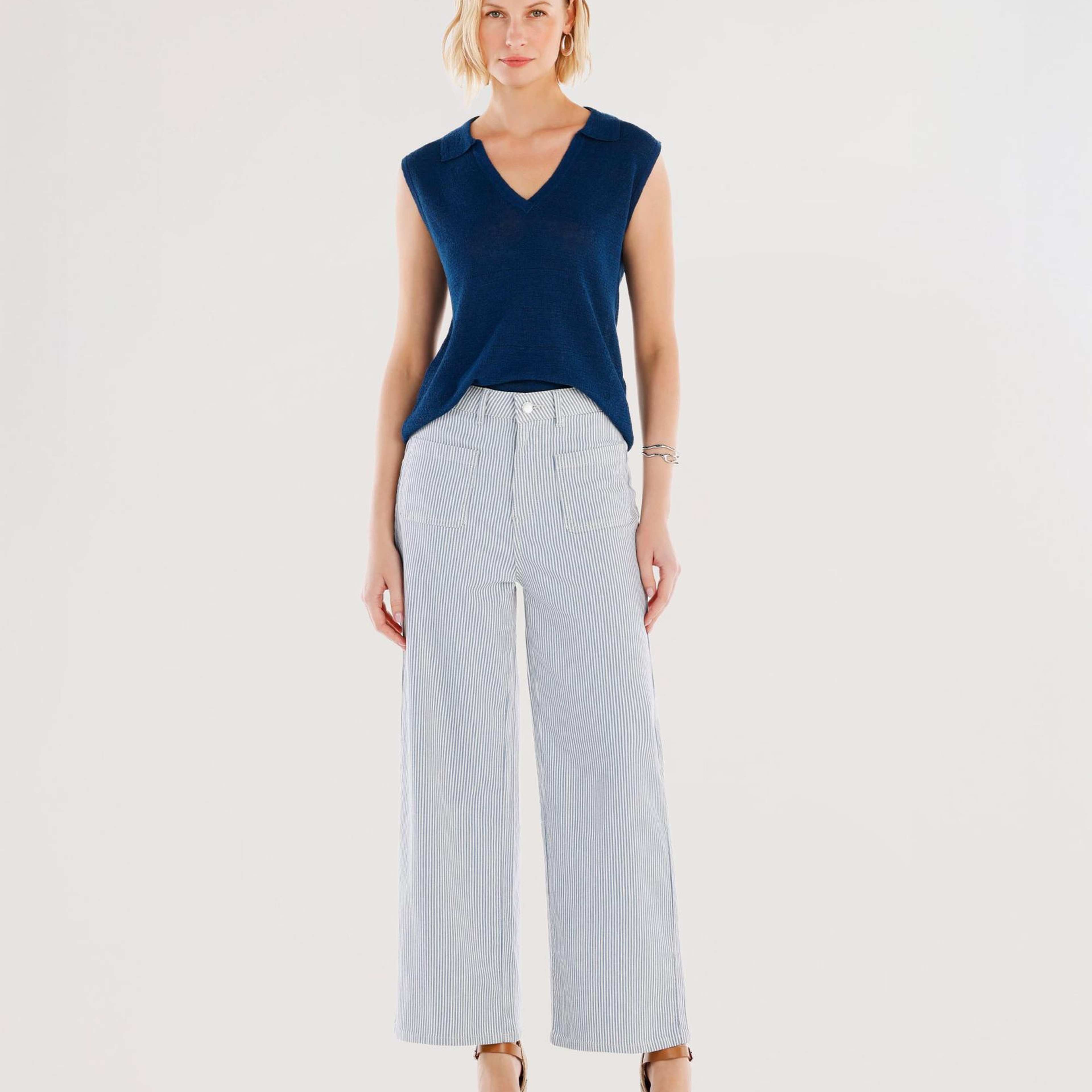 YARGICI Cepli Normal Bel Düz Fit Denim Pantolon