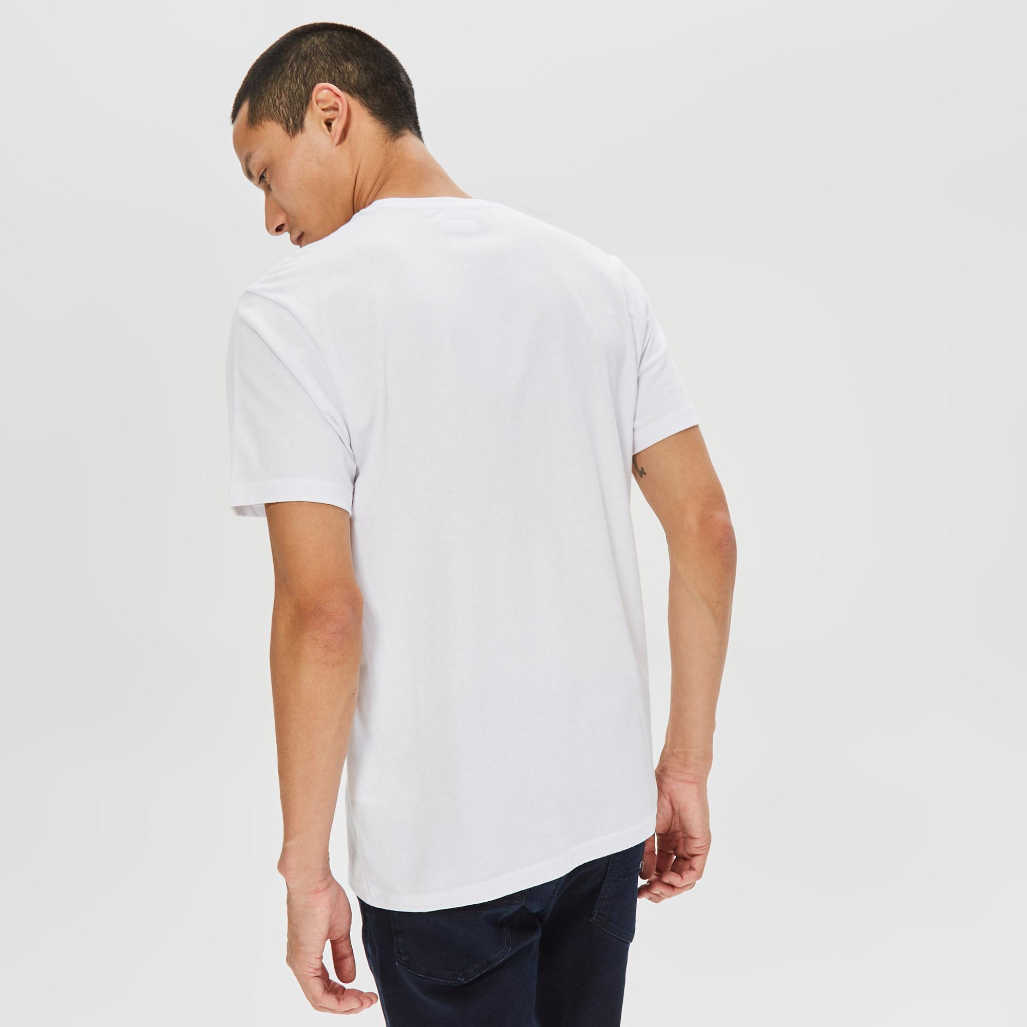 Columbia Basic Sm Logo Brushed Erkek Beyaz T-Shirt