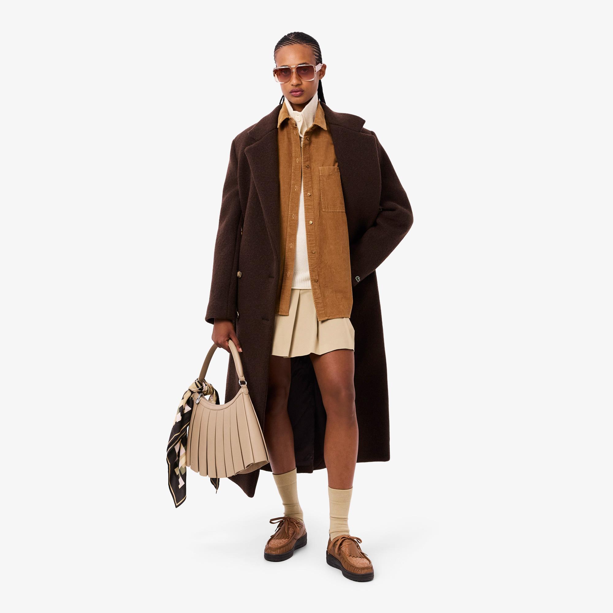 Lacoste Kadın Oversize Fit Kahverengi Gömlek