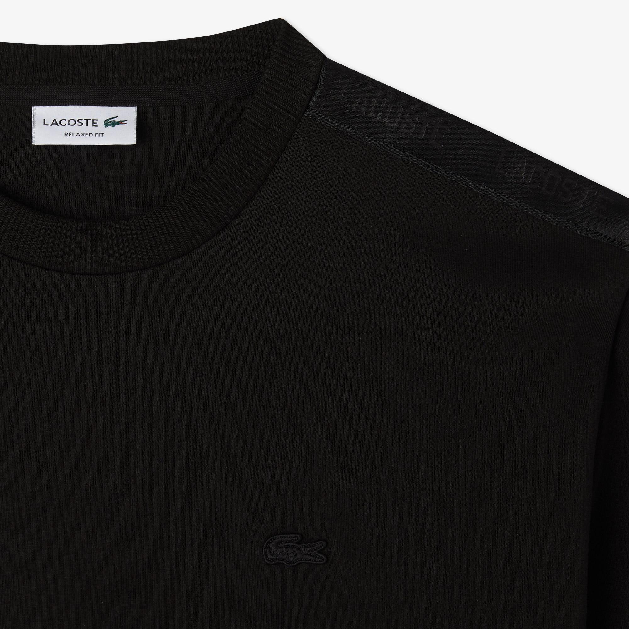 Lacoste Erkek Relaxed Fit Bisiklet Yaka Siyah Sweatshirt