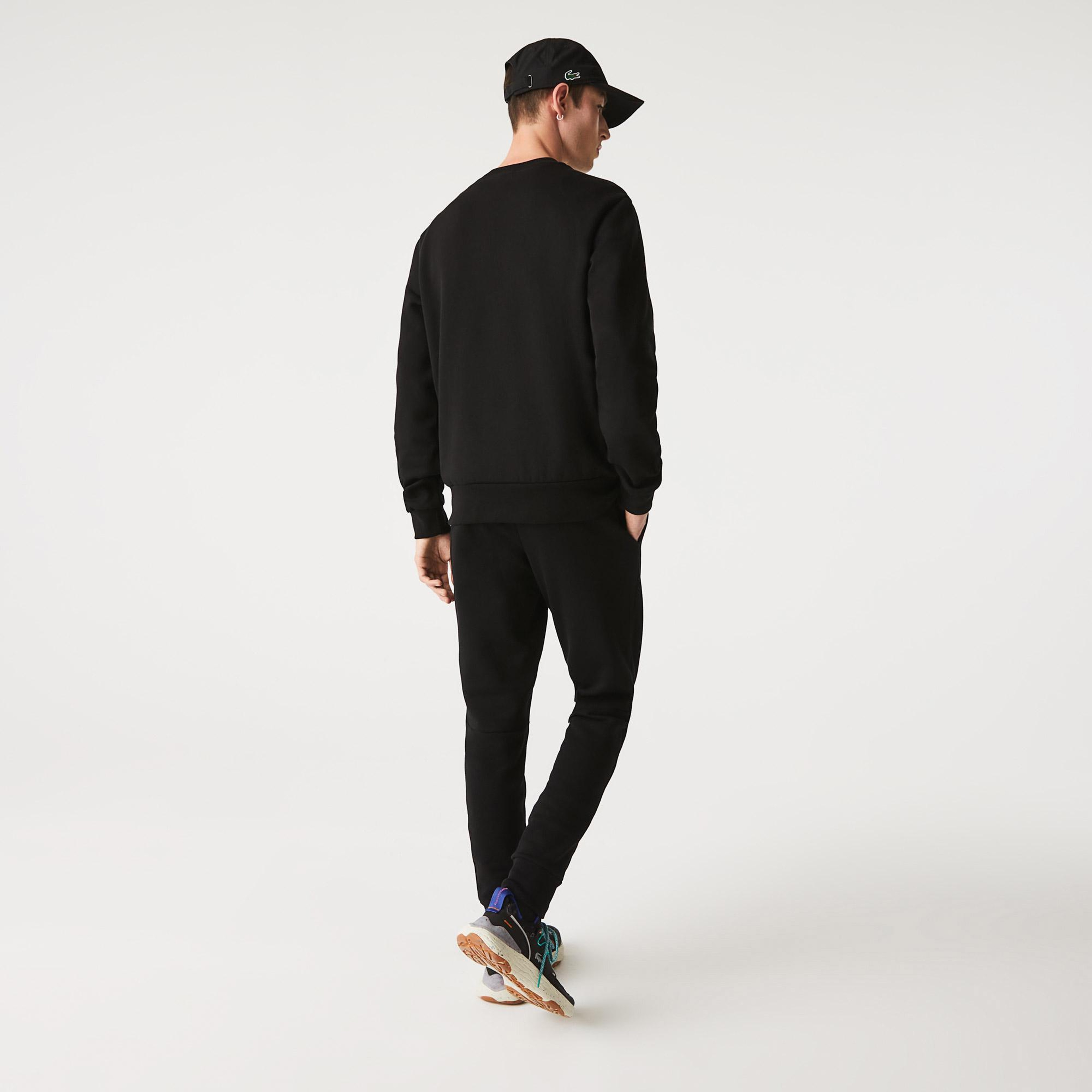 Lacoste Erkek Classic Fit Bisiklet Yaka Siyah Sweatshirt
