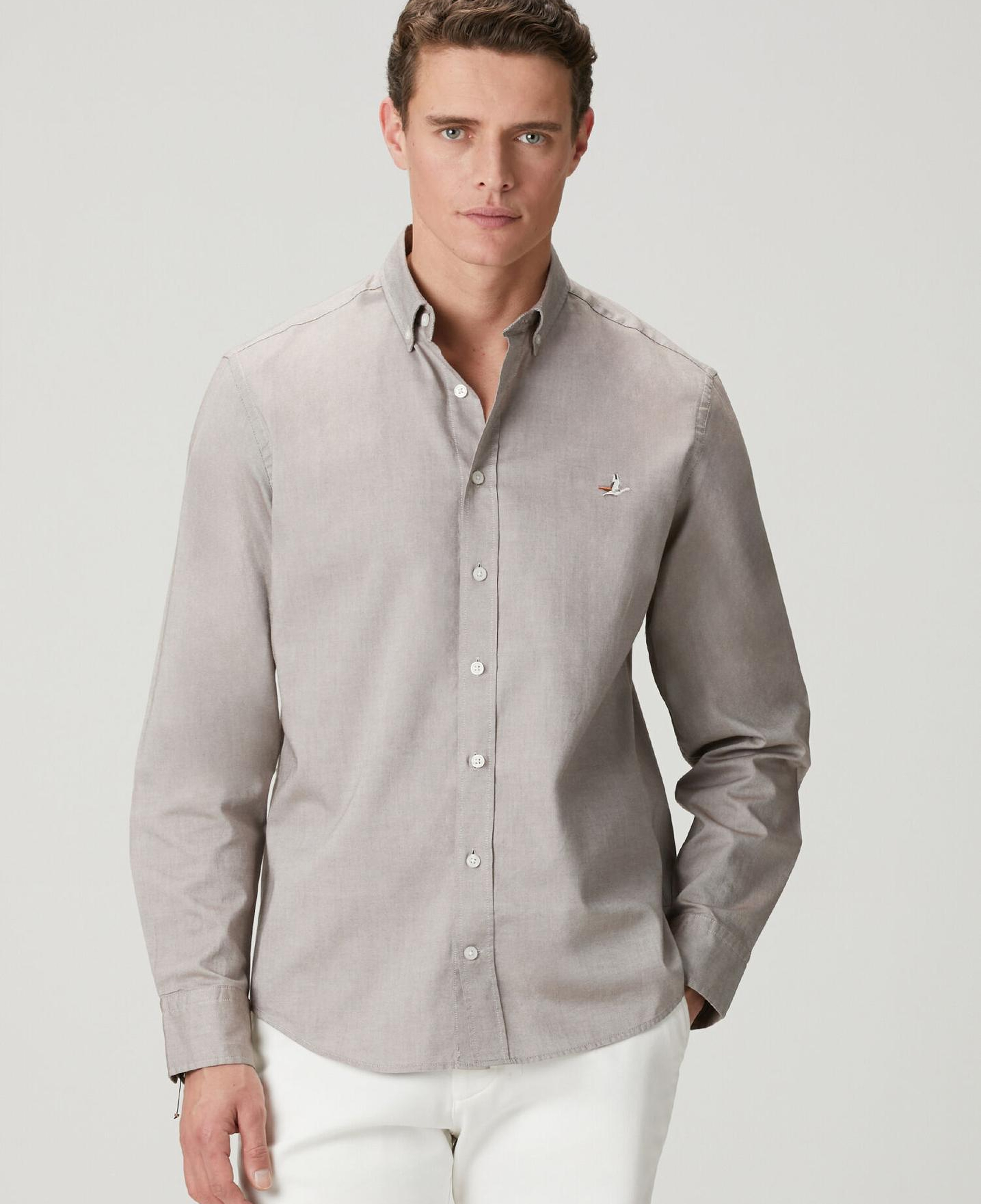 Beymen Club Erkek Comfort Fit Vizon Oxford Gömlek