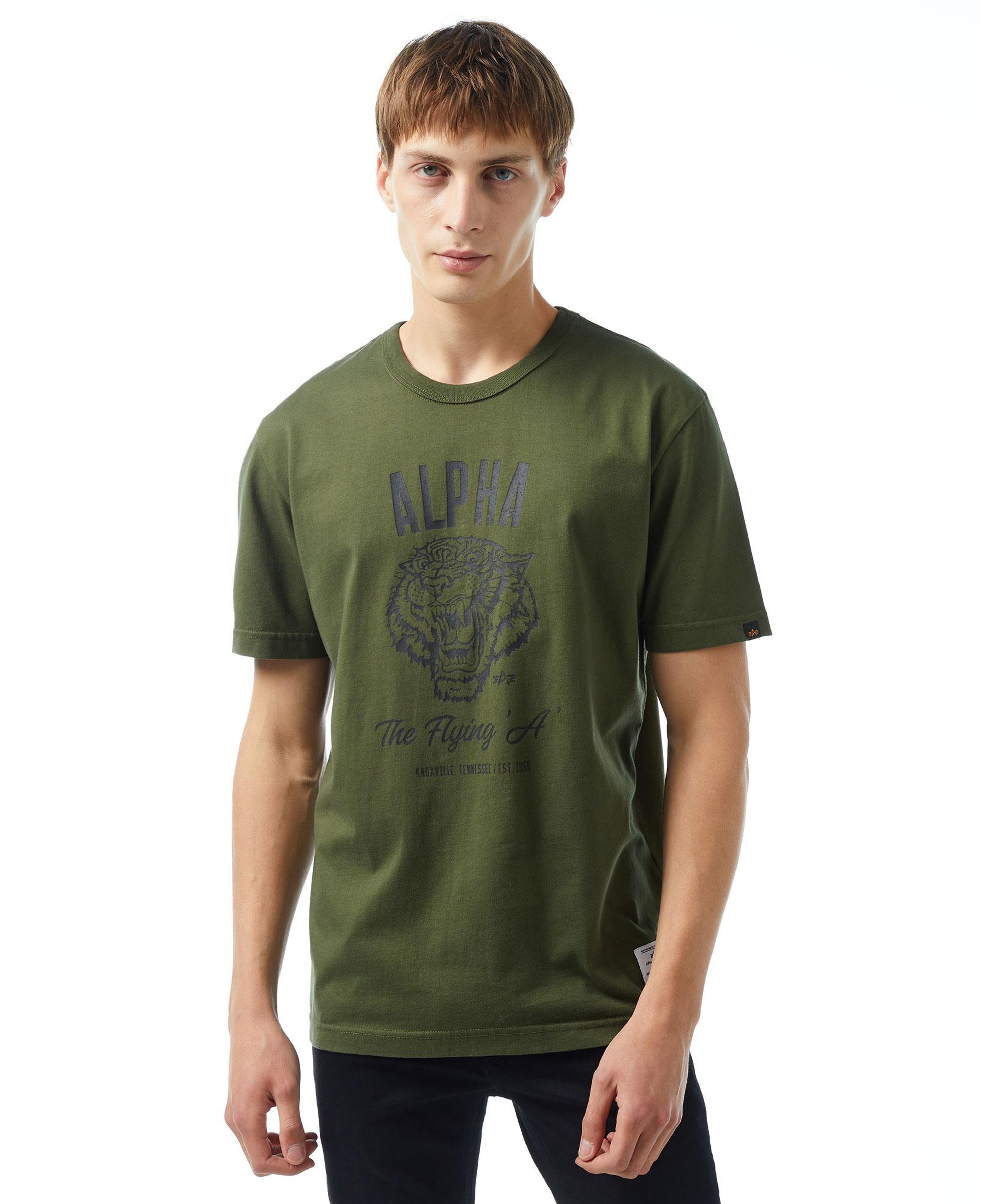 Alpha Industries Alpha Tiger Erkek Haki T-Shirt