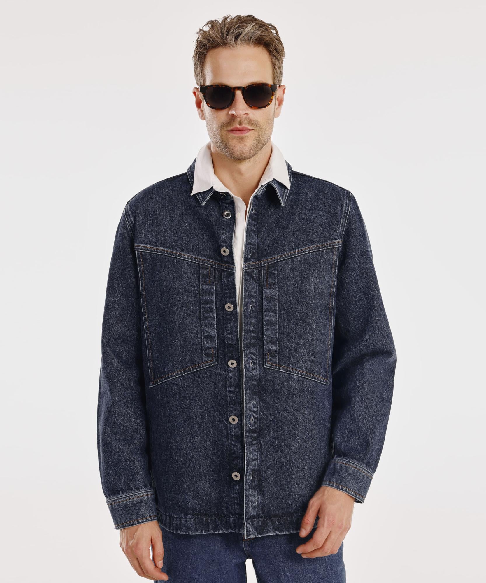 YARGICI Dikiş Detaylı Denim Ceket