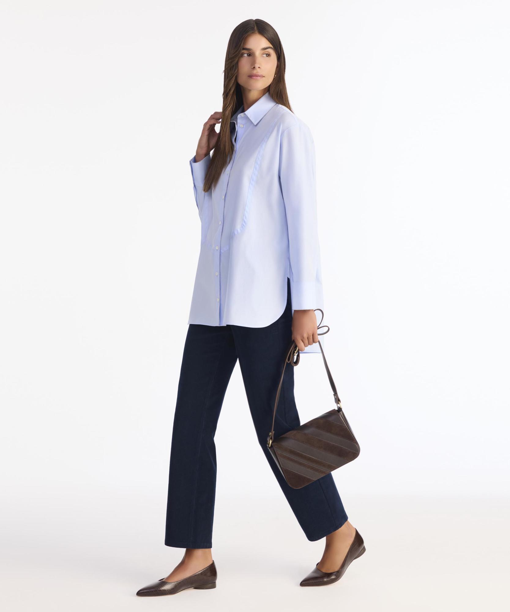 YARGICI Geniş Gömlek Yaka Uzun Kol Gömlek