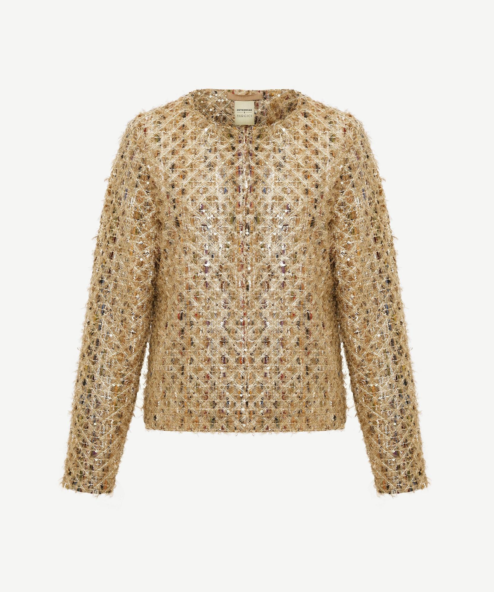 YARGICI Cropped Bisiklet Yaka Uzun Kol Ceket