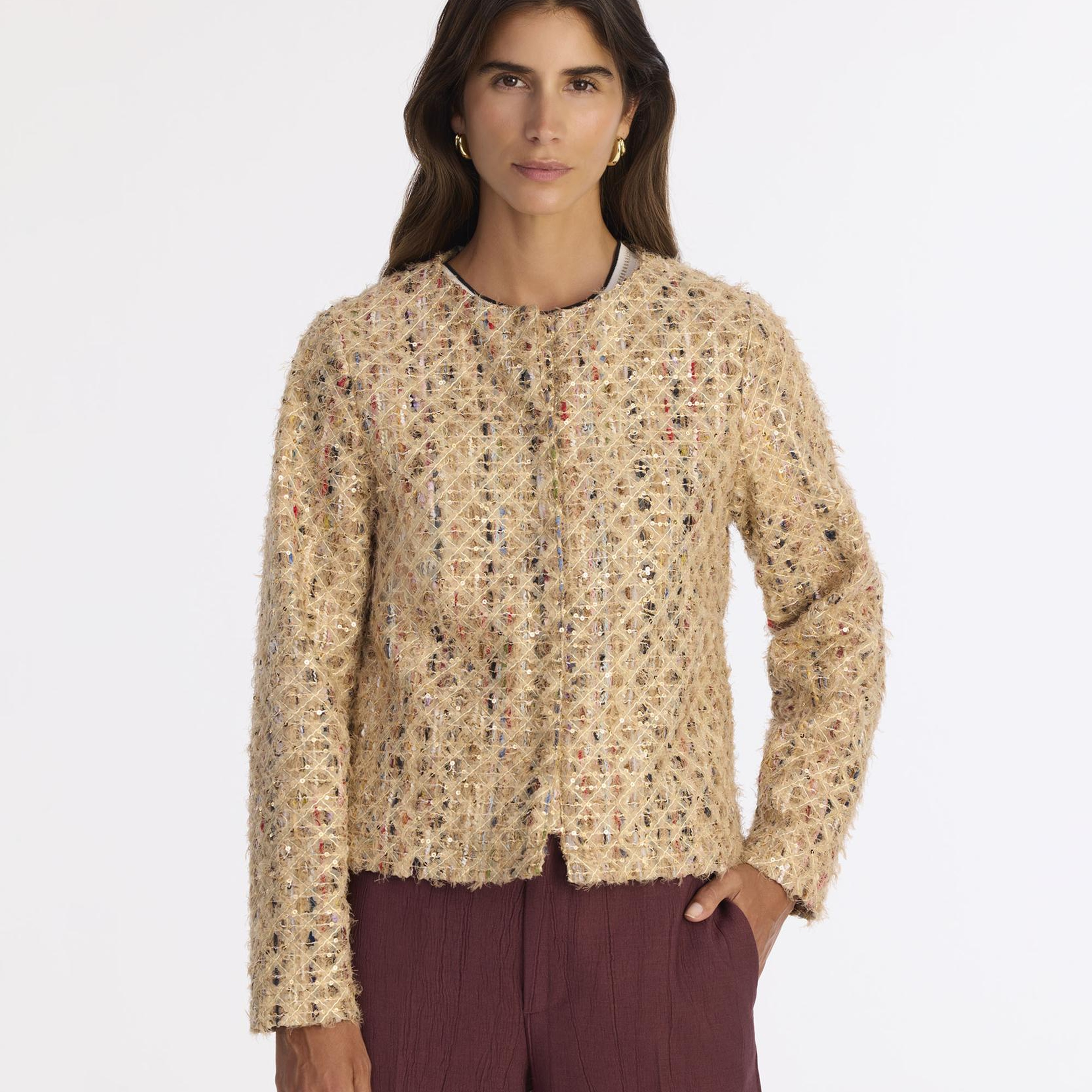 YARGICI Cropped Bisiklet Yaka Uzun Kol Ceket