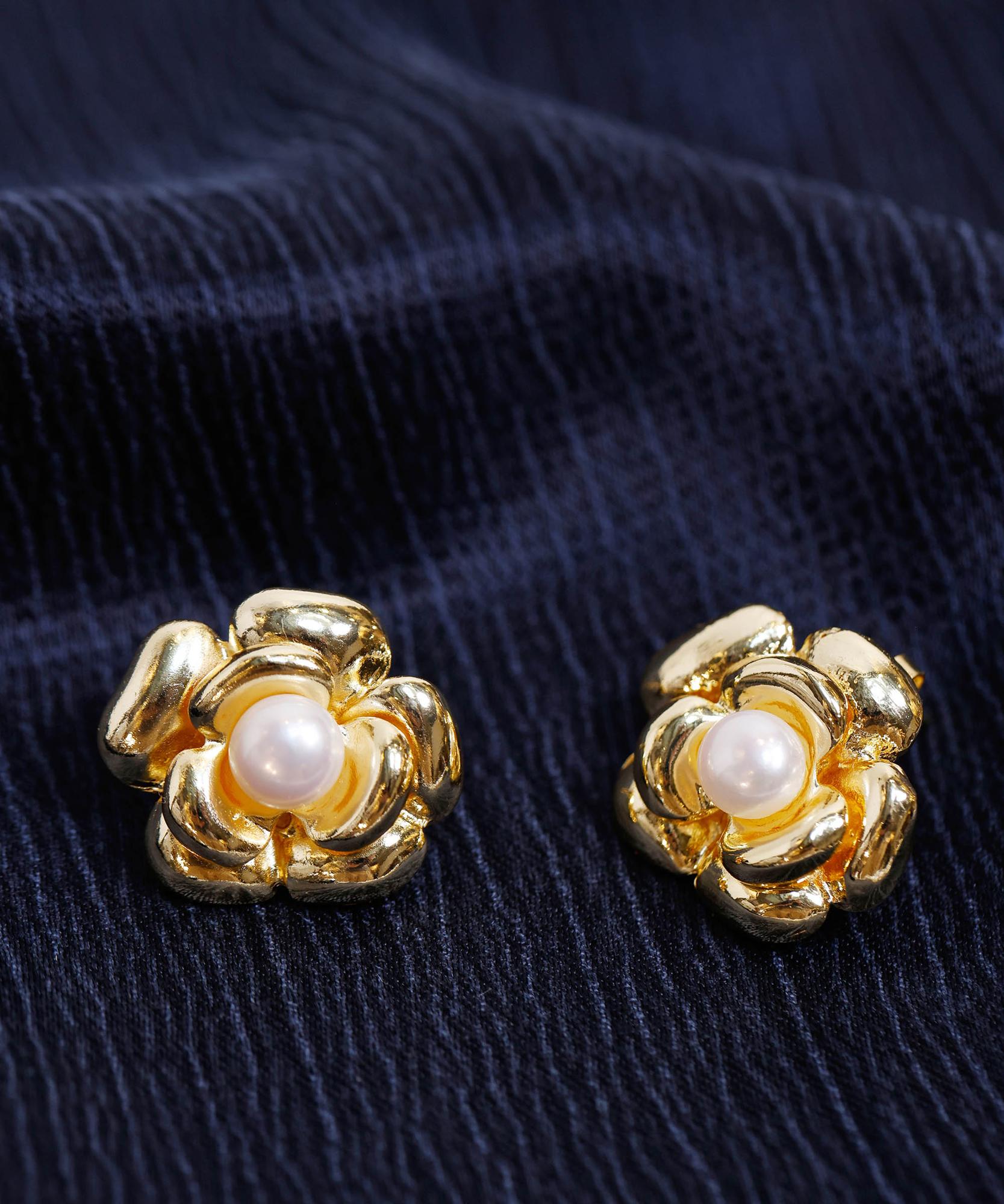 YARGICI İnci Detaylı Gold Küpe