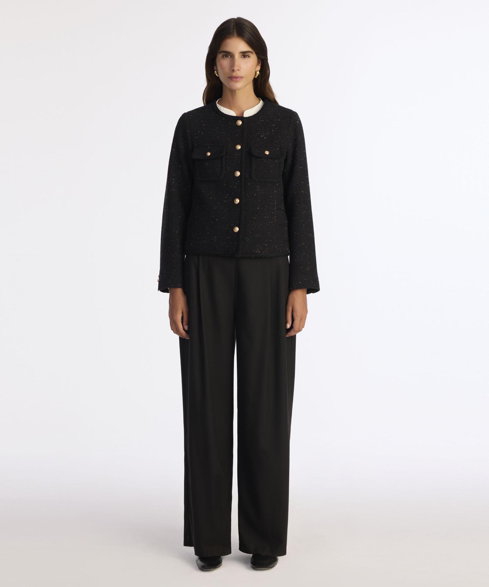YARGICI Cropped Bisiklet Yaka Uzun Kol Ceket