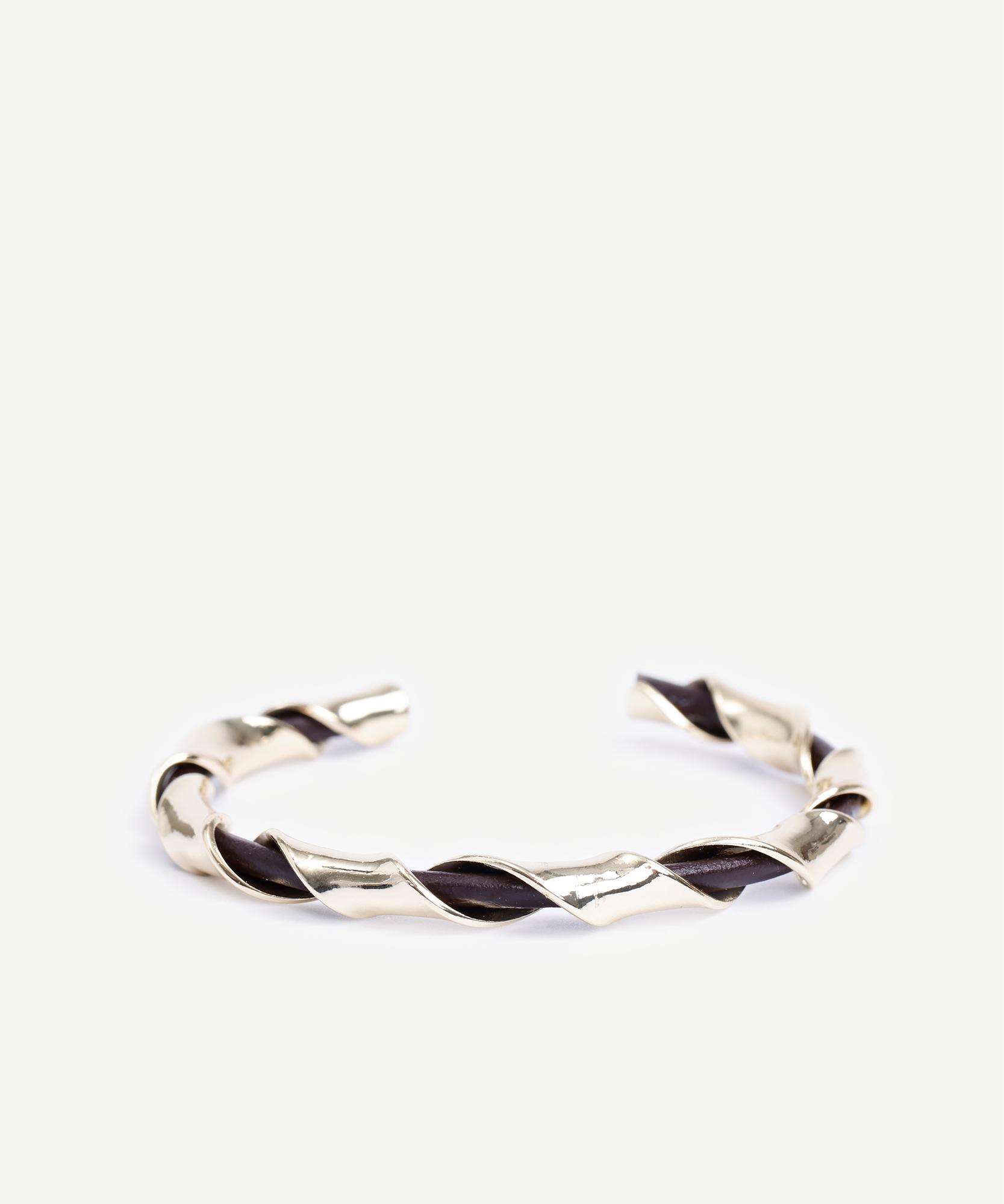 YARGICI Deri Detaylı Cuff Bileklik