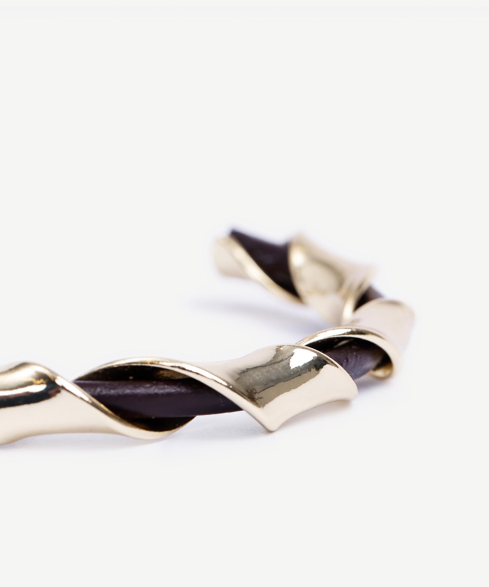 YARGICI Deri Detaylı Cuff Bileklik