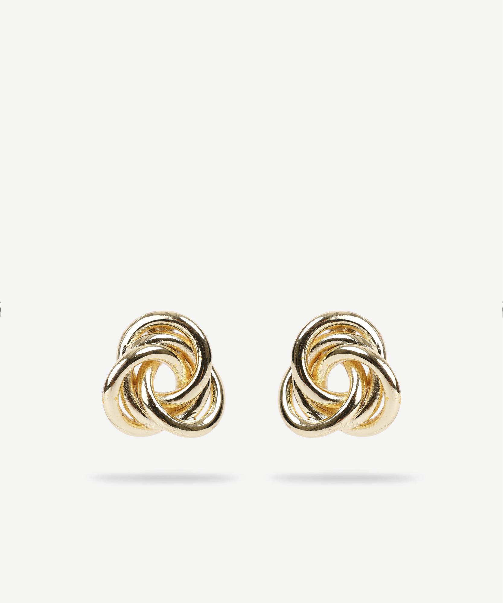 YARGICI Burgu Detaylı Gold Küpe