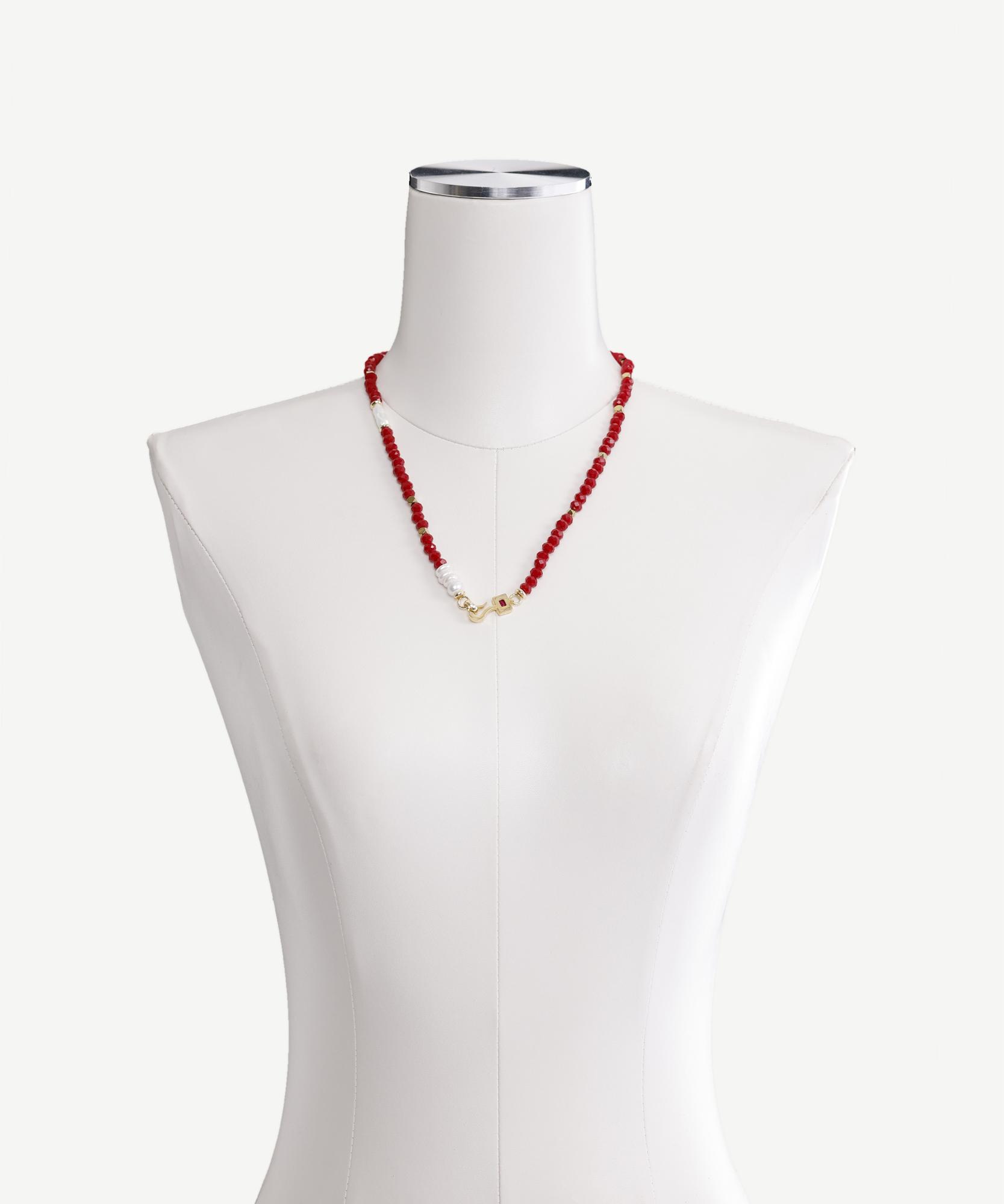 YARGICI Hematit Ve Mayorka İncili Kolye