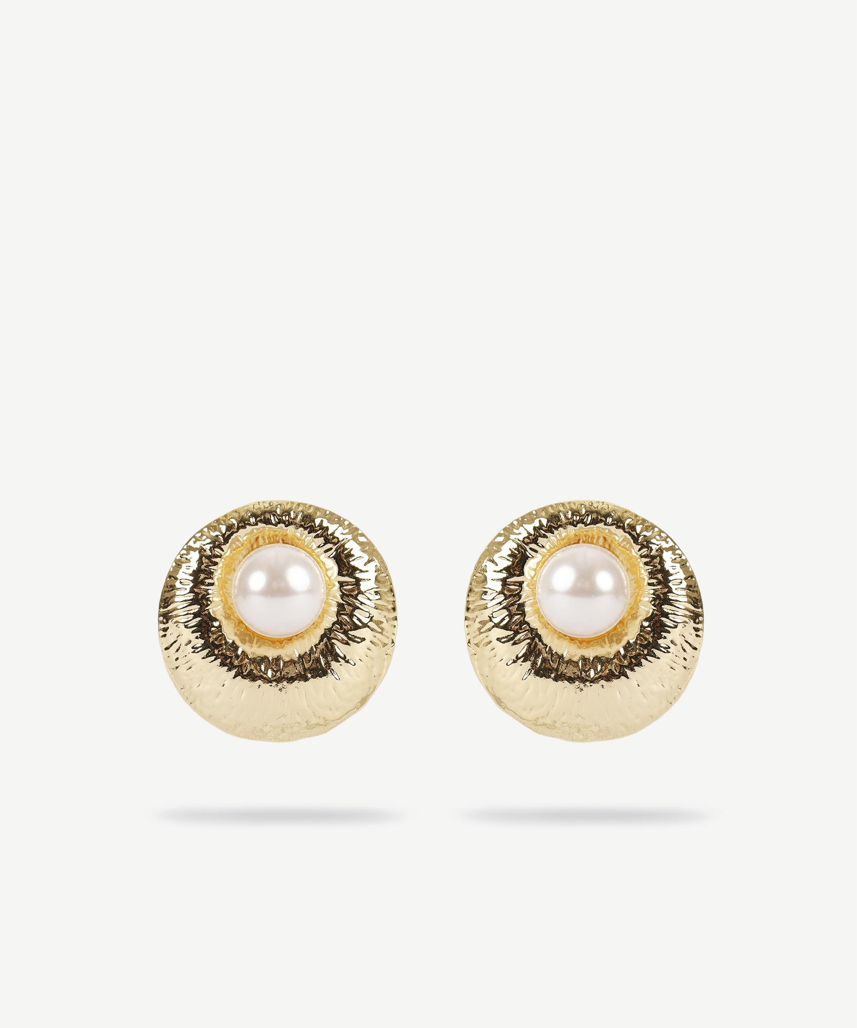 YARGICI İnci Detaylı Gold Küpe