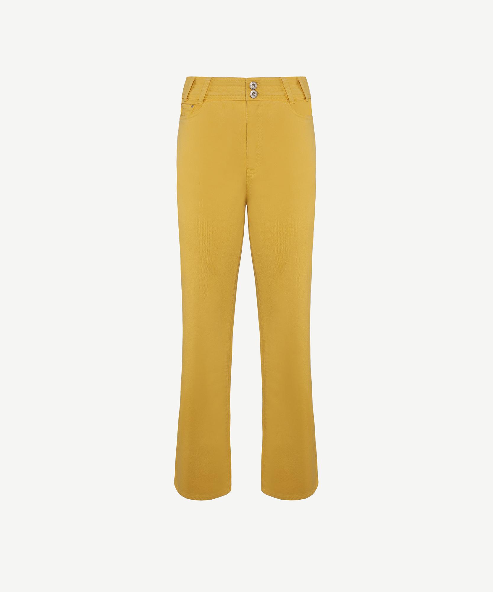 YARGICI Kemer Detaylı Cropeed Fit Non-Denim Pantolon