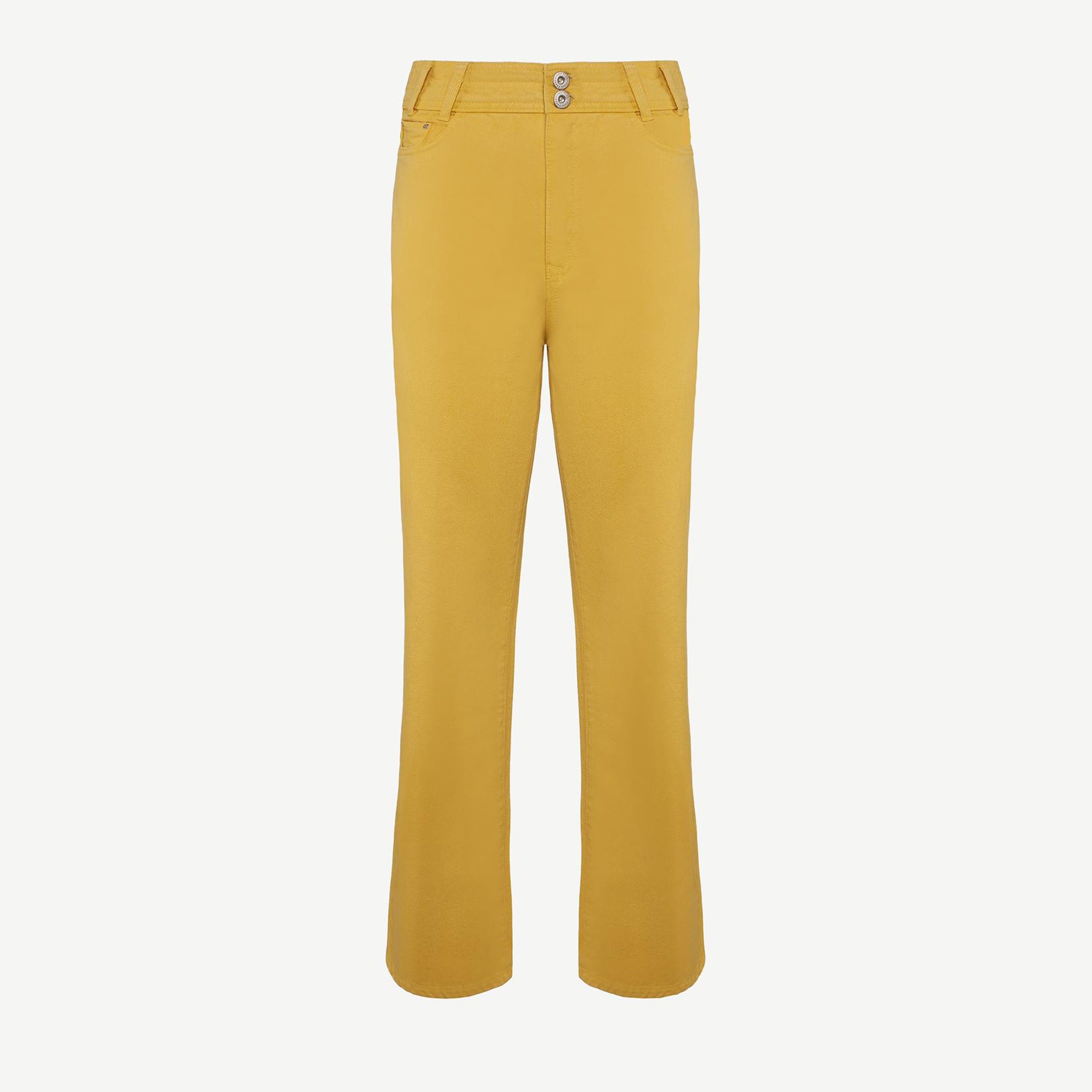 YARGICI Kemer Detaylı Cropeed Fit Non-Denim Pantolon
