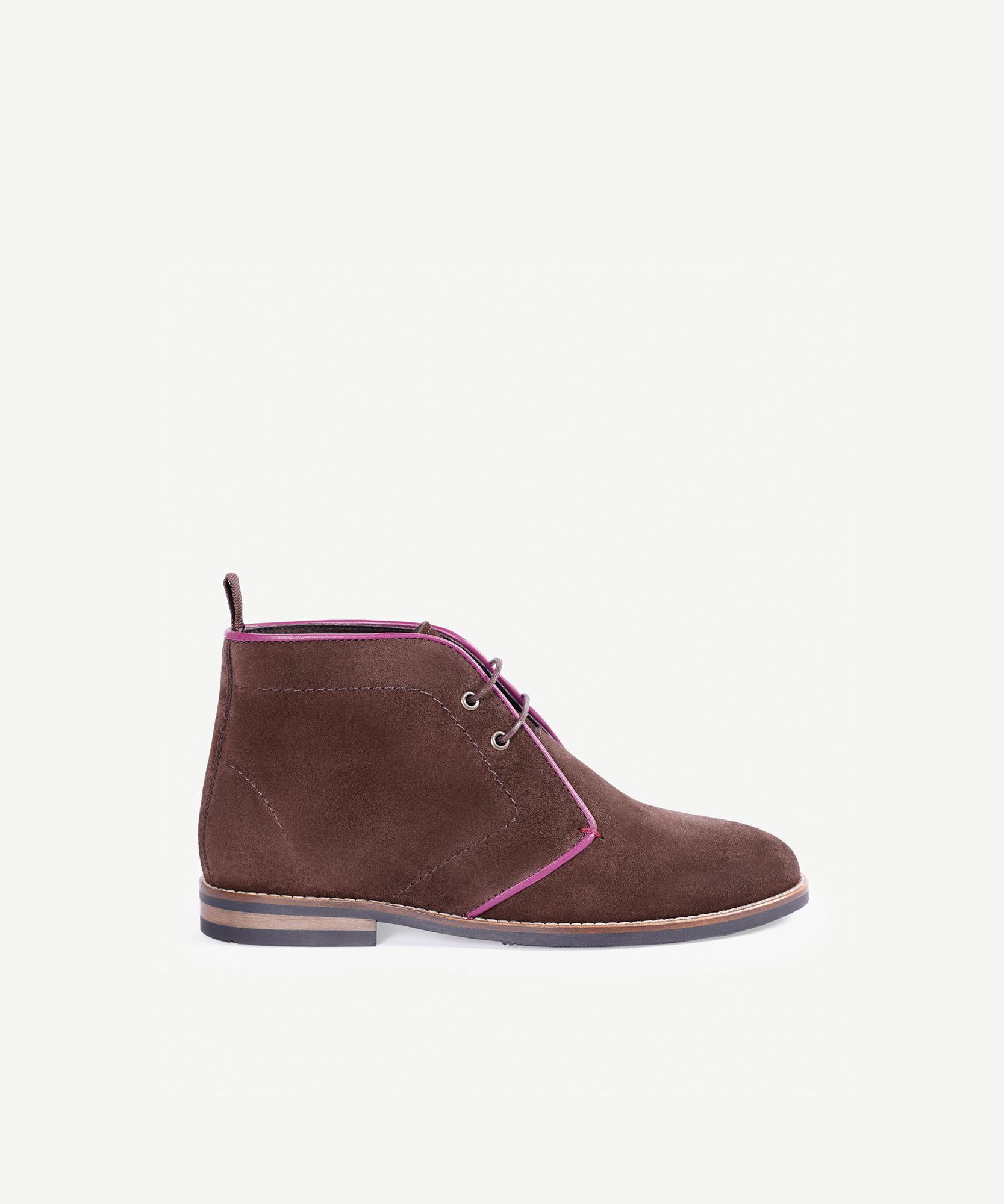 YARGICI Renk Detaylı Deri Süet Bot
