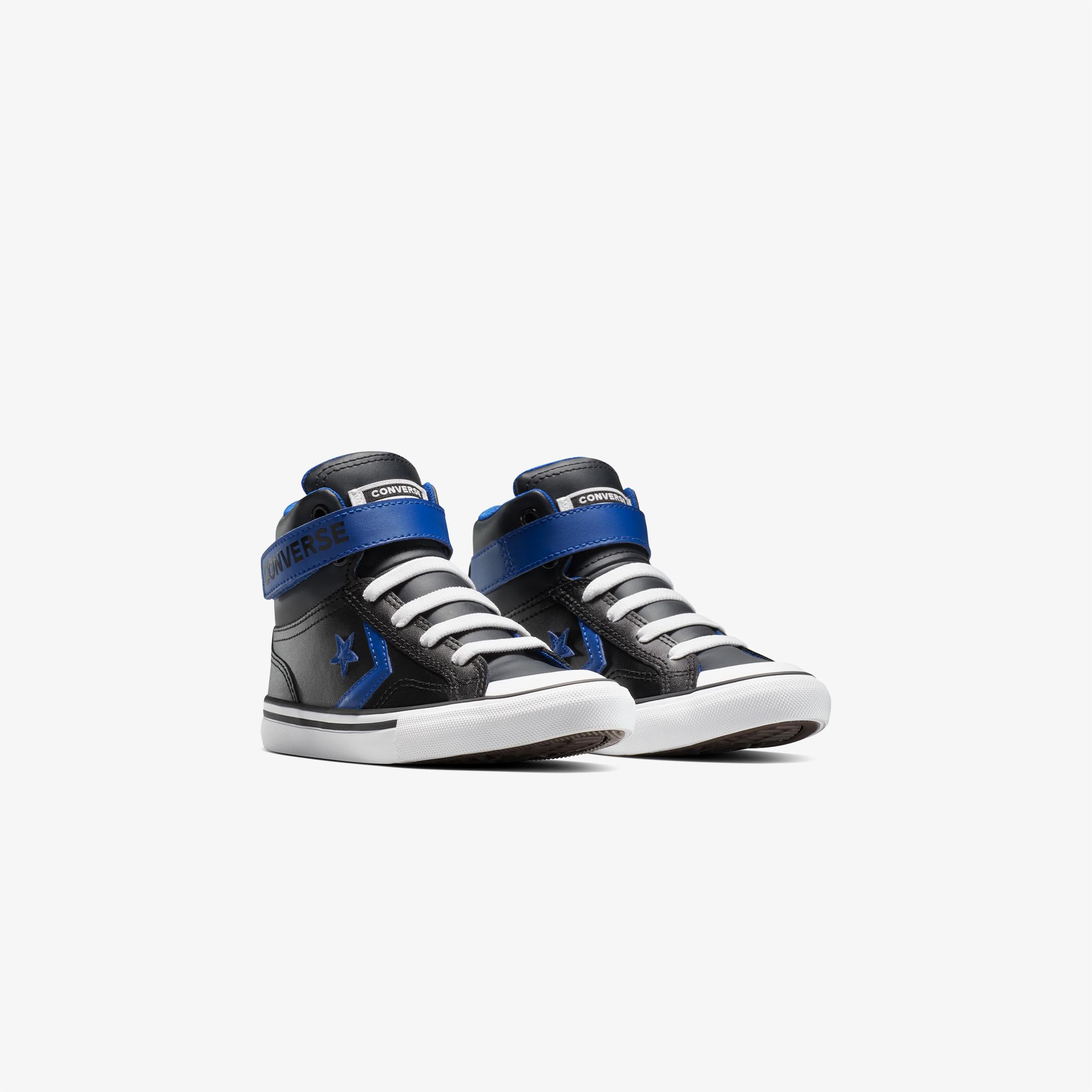 Converse Pro Blaze Strap Leather Easy On Çocuk Siyah Sneaker