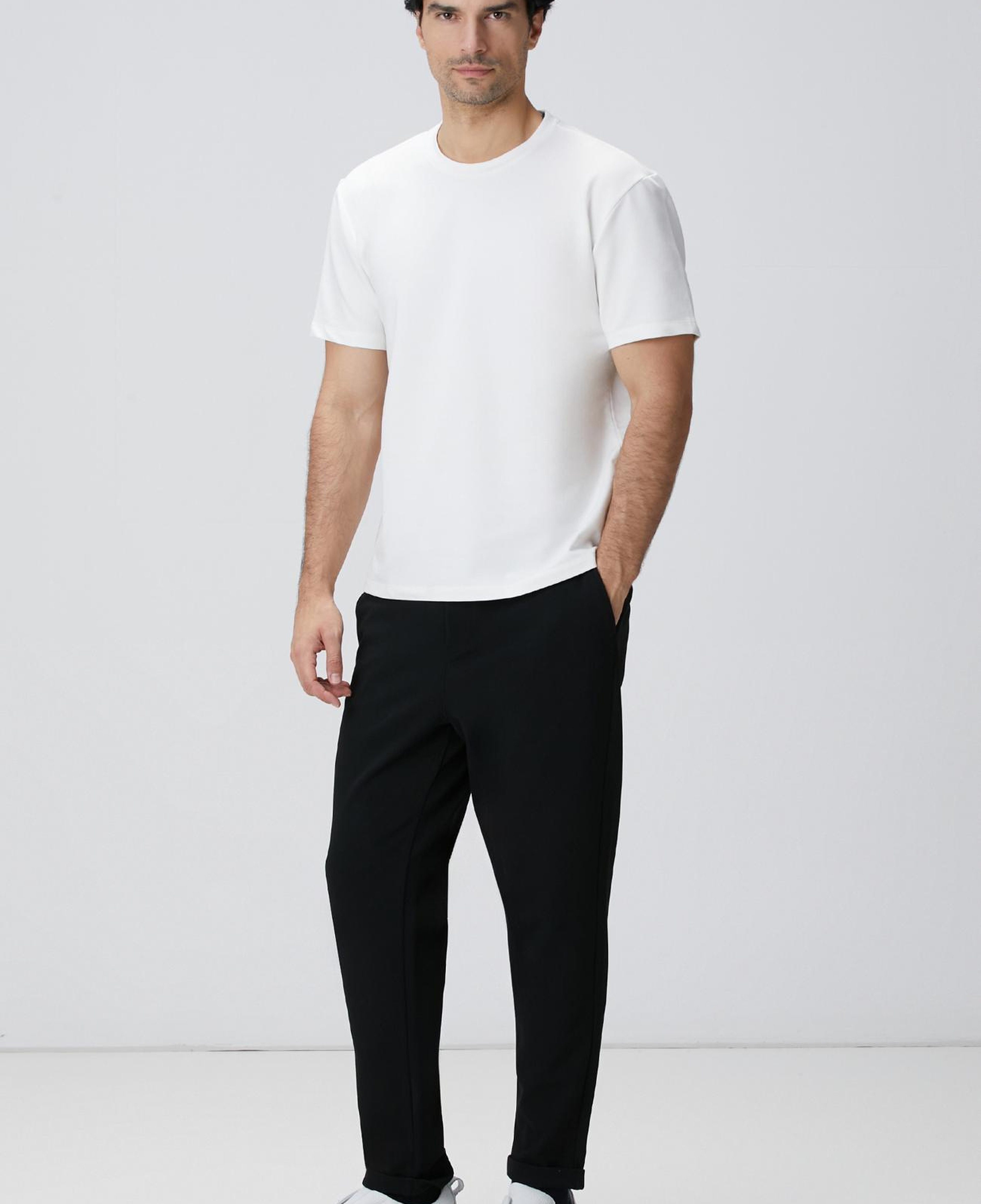 Network Erkek N-Tech Kırık Beyaz Basic T-shirt