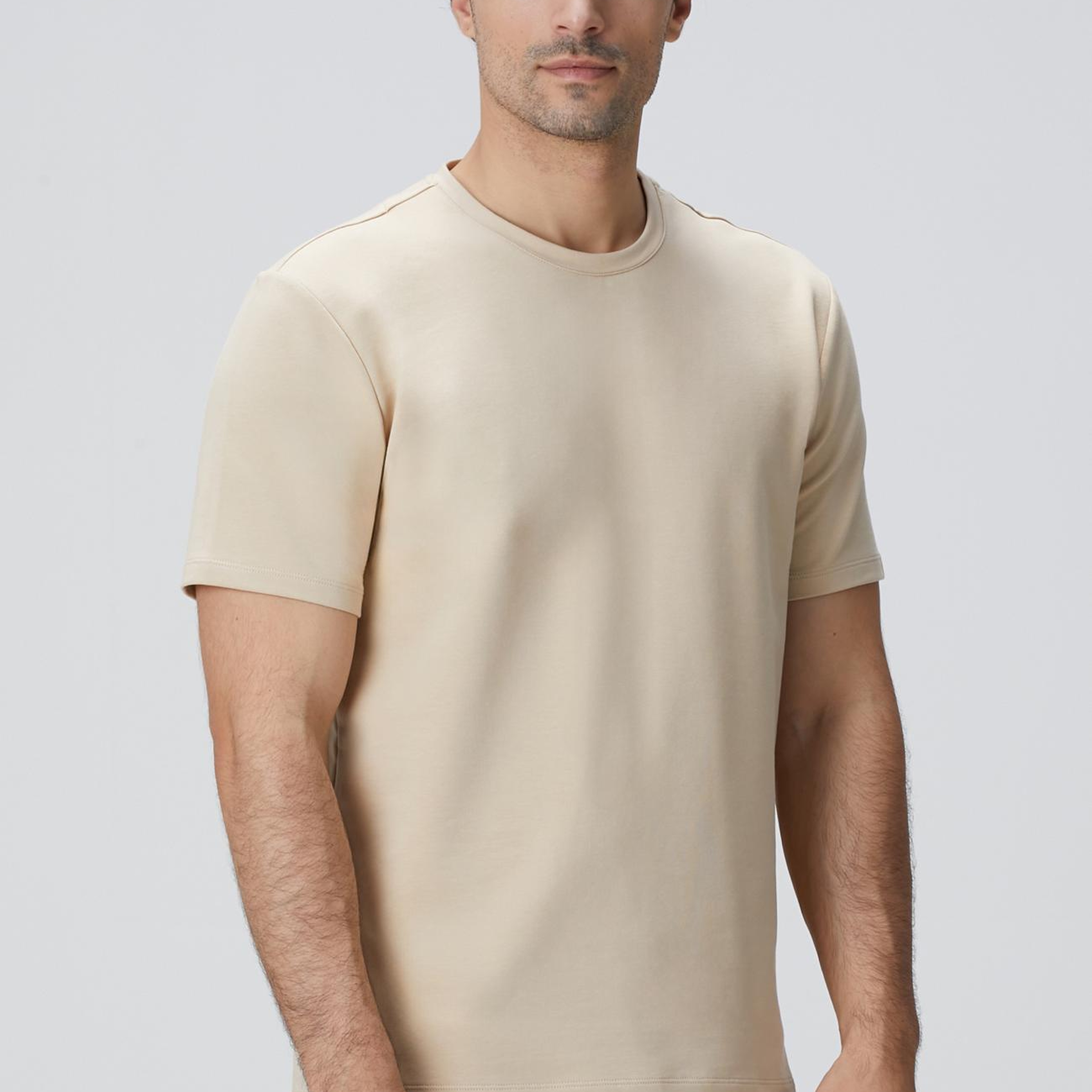 Network Erkek N-Tech Bej Basic T-shirt