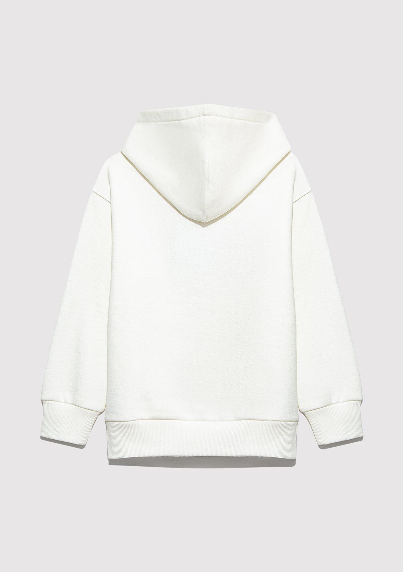 Mavi Mavi Logo Kapüşonlu Ekru Sweatshirt 6S10167-70057