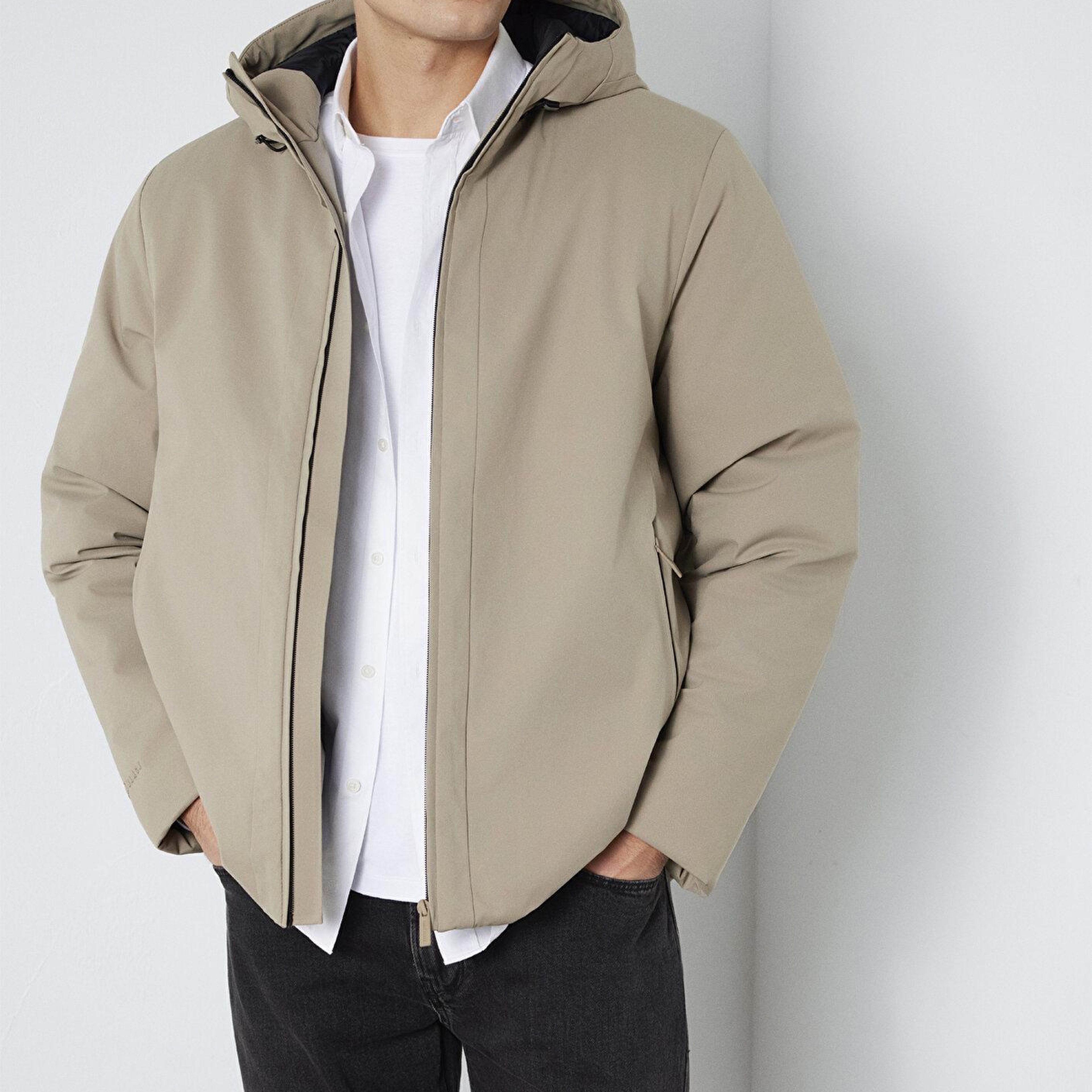 Mavi Kapüşonlu Haki Ceket Loose Fit / Bol Rahat Kesim 0110784-80697