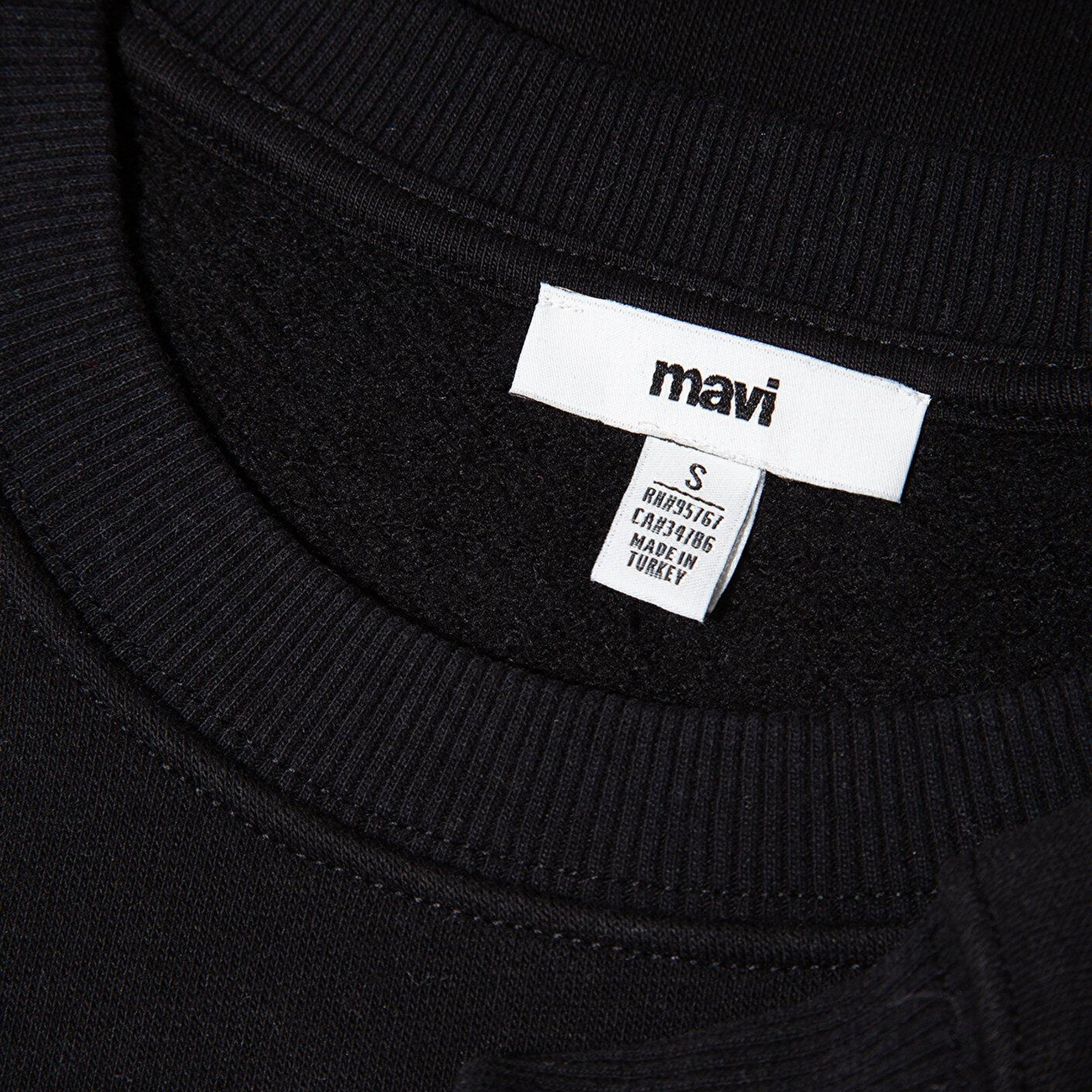 Mavi Mavi Logo Baskılı Siyah Sweatshirt 1S10490-900