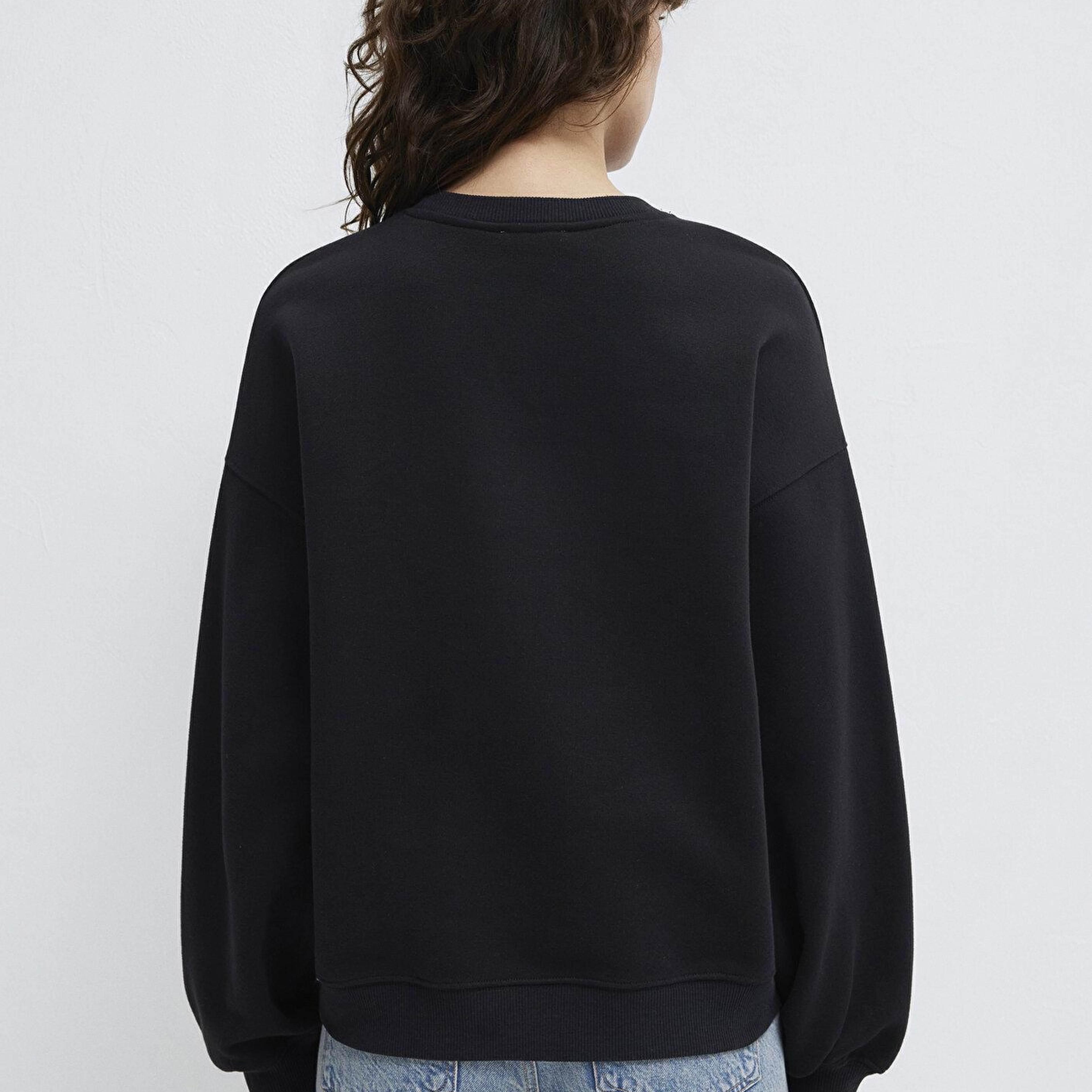Mavi Mavi Logo Baskılı Siyah Sweatshirt 1S10490-900