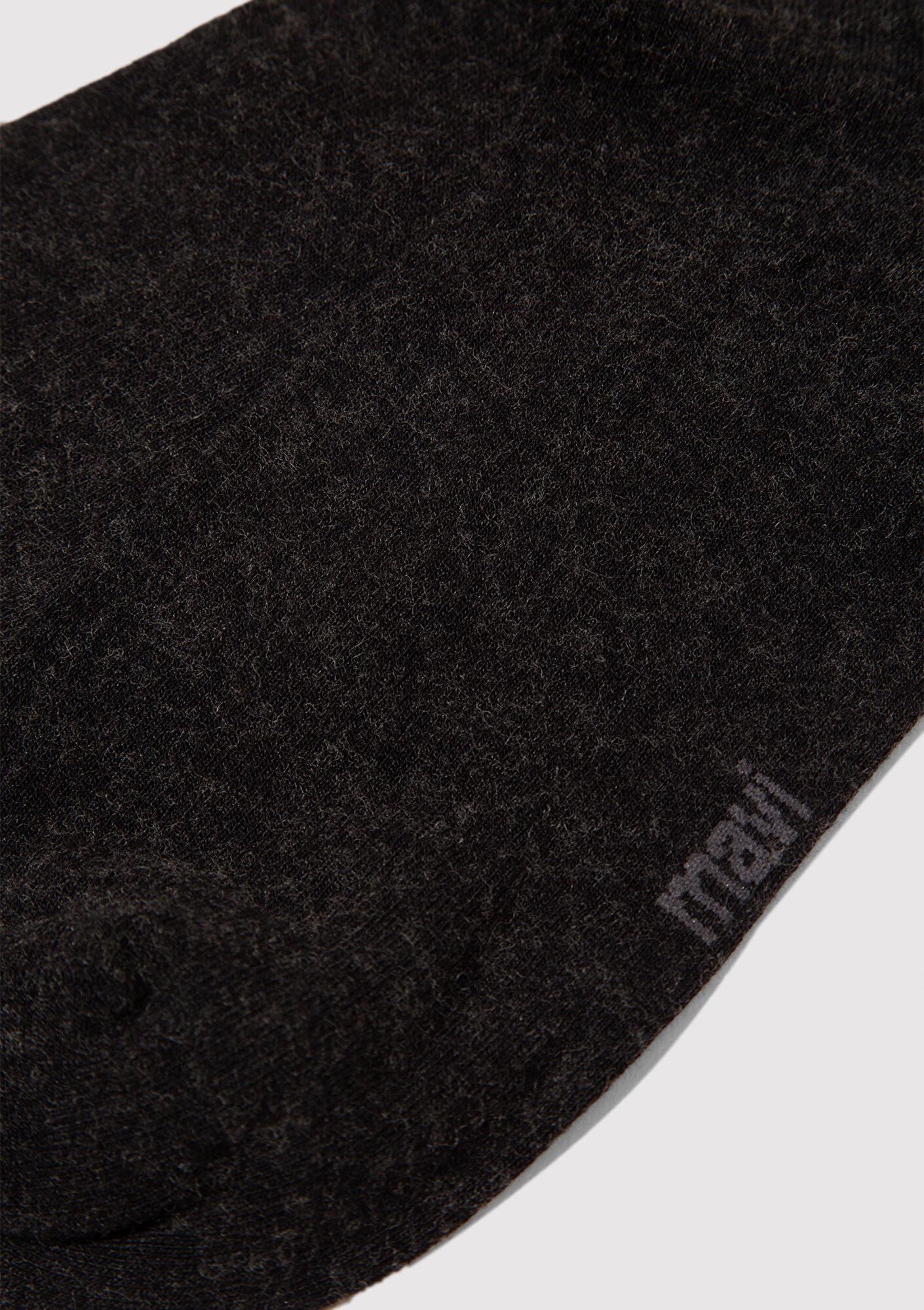 Mavi Yün Karışımlı Siyah Soket Çorap 0912199-900