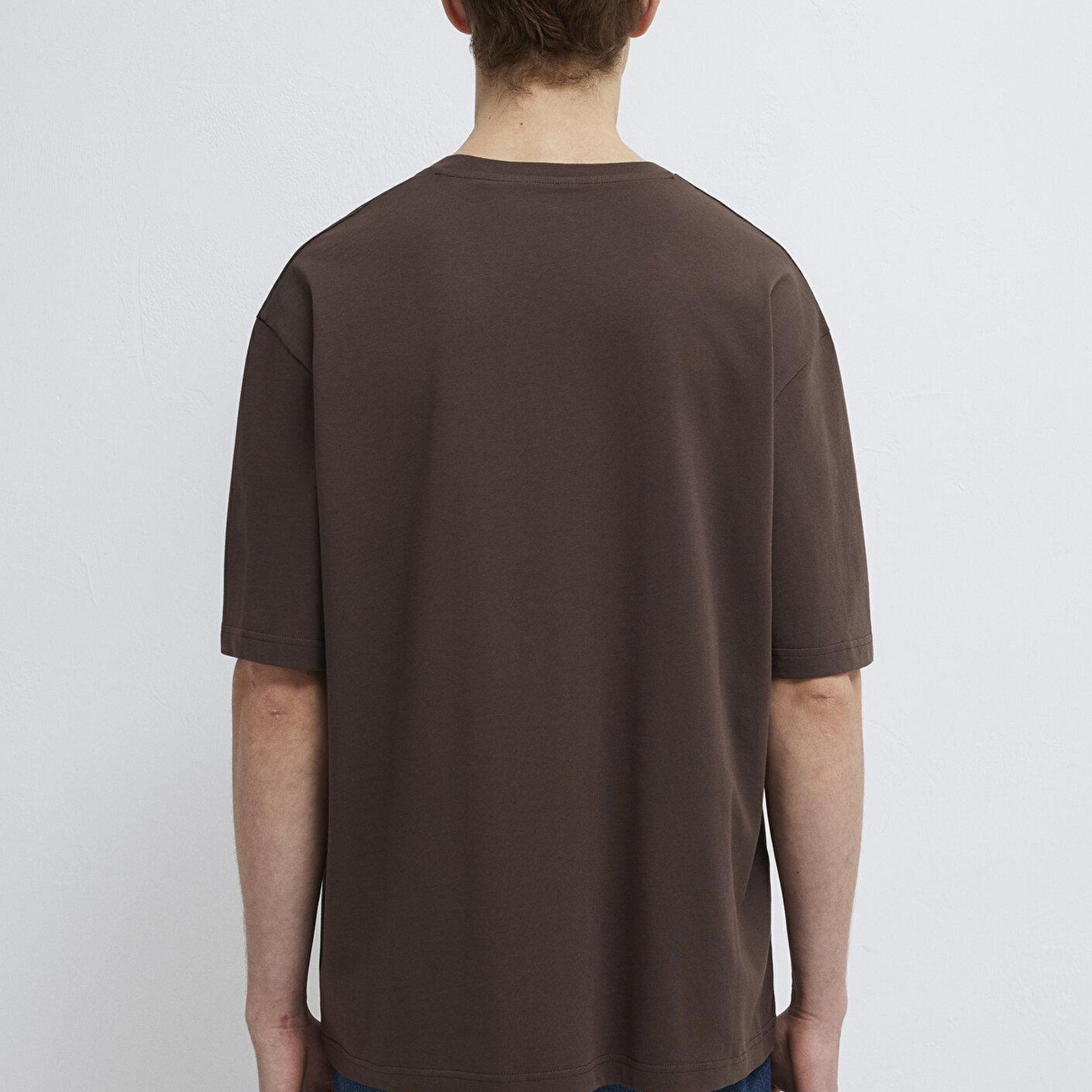 Mavi Mavi Logo Kahverengi Basic Tişört Relaxed Fit / Rahat Kesim 0613093-70251
