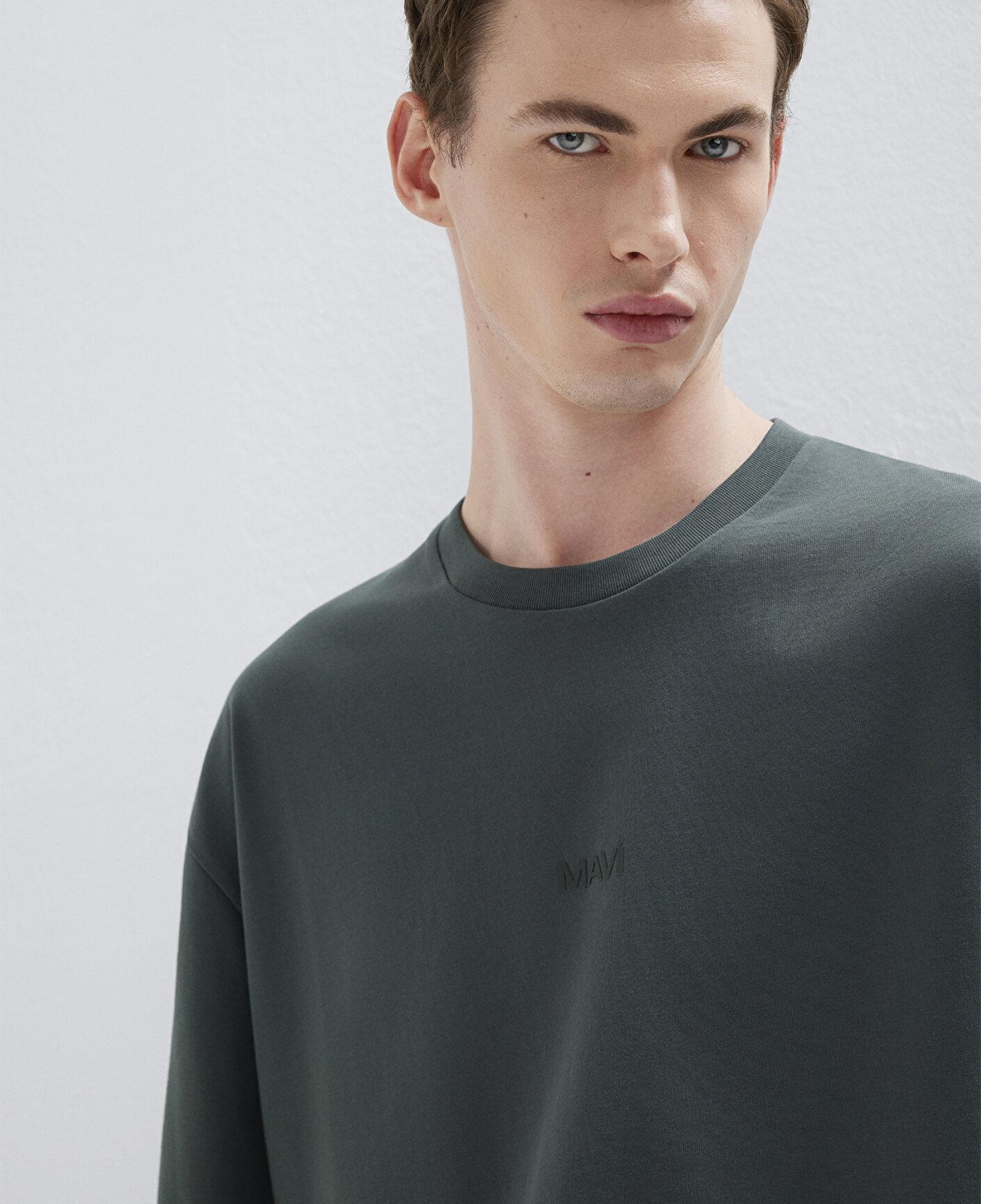 Mavi Mavi Logo Yeşil Basic Tişört Relaxed Fit / Rahat Kesim 0613093-71598