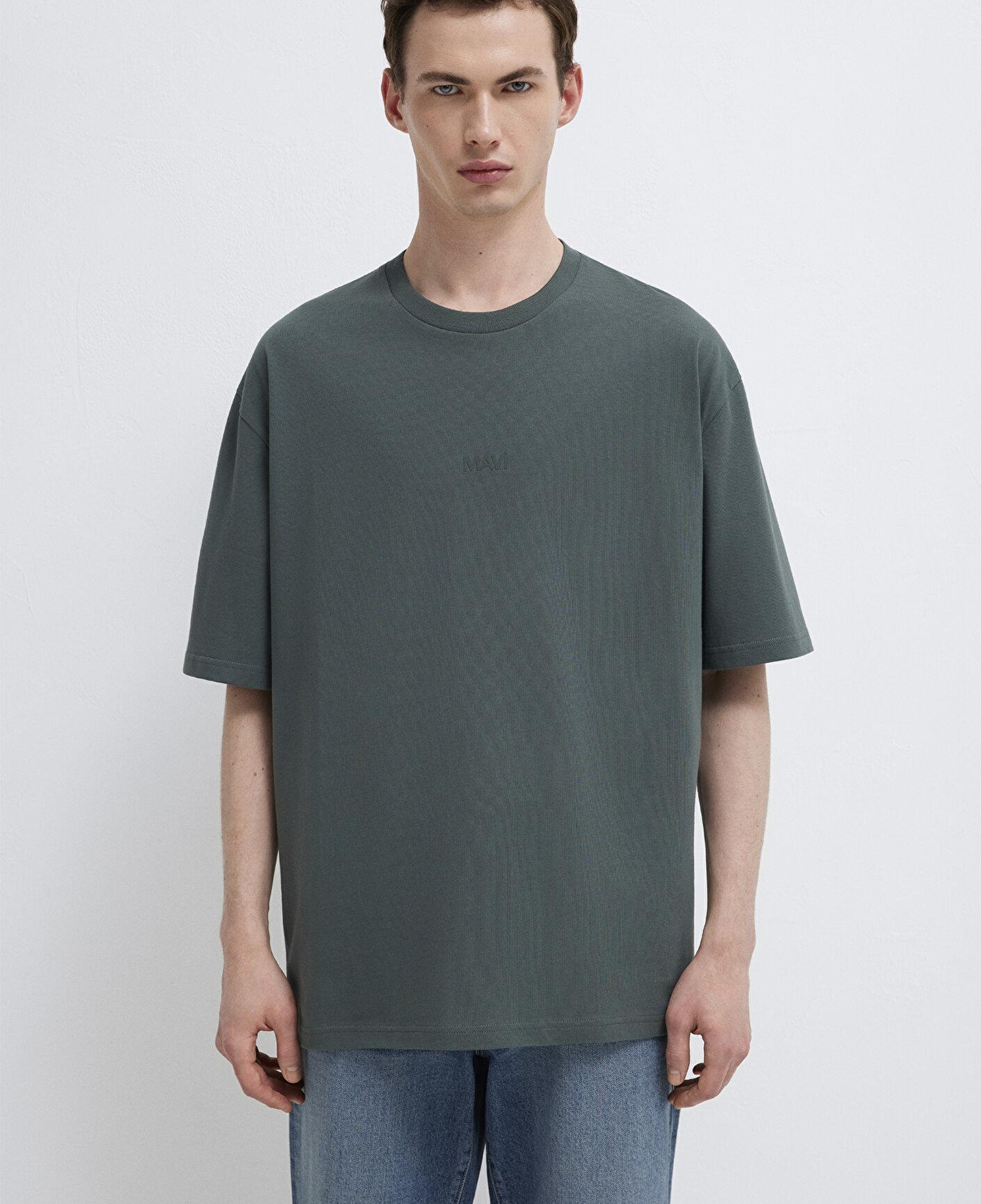 Mavi Mavi Logo Yeşil Basic Tişört Relaxed Fit / Rahat Kesim 0613093-71598