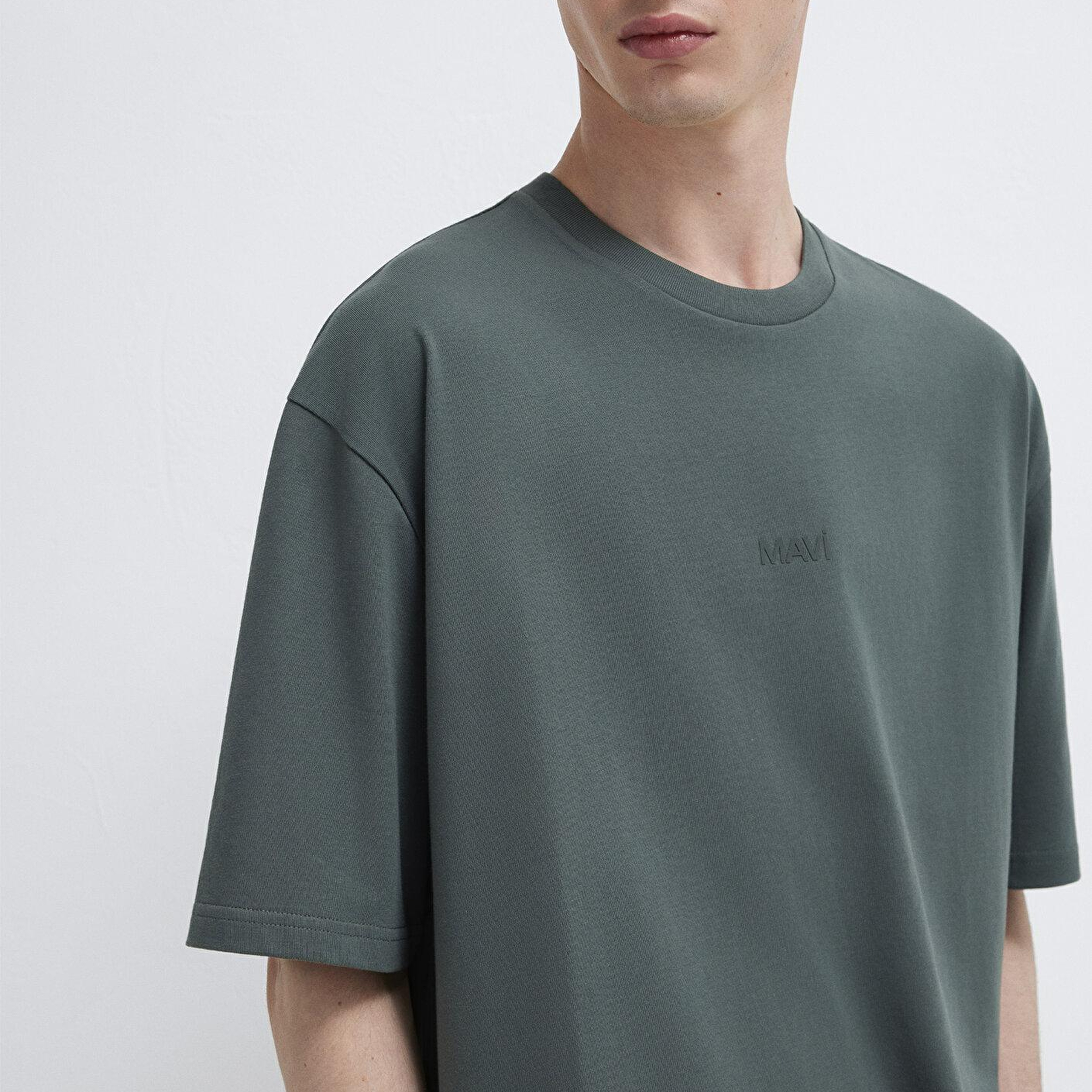 Mavi Mavi Logo Yeşil Basic Tişört Relaxed Fit / Rahat Kesim 0613093-71598