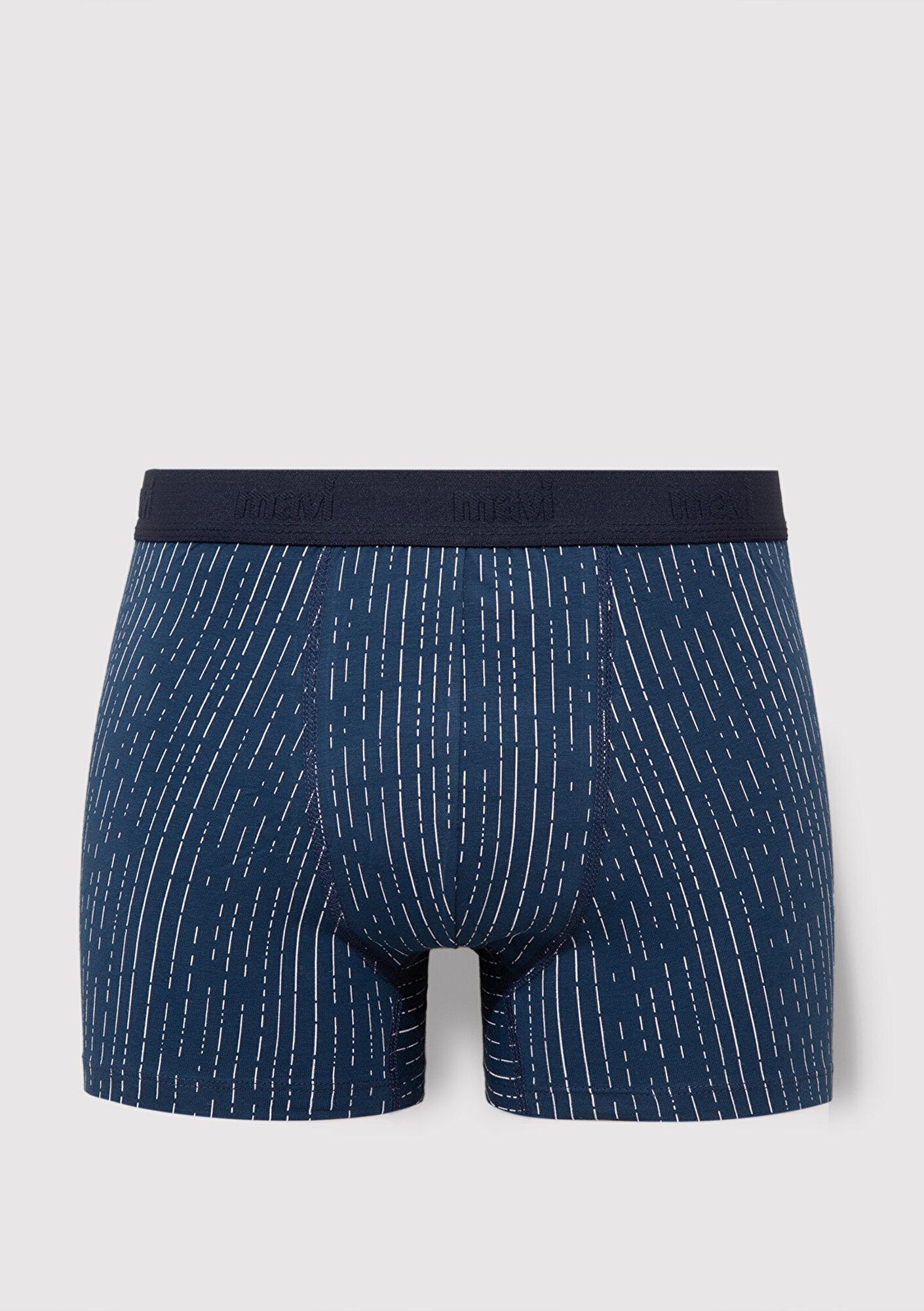 Mavi Çizgili Lacivert Boxer 092662-34340